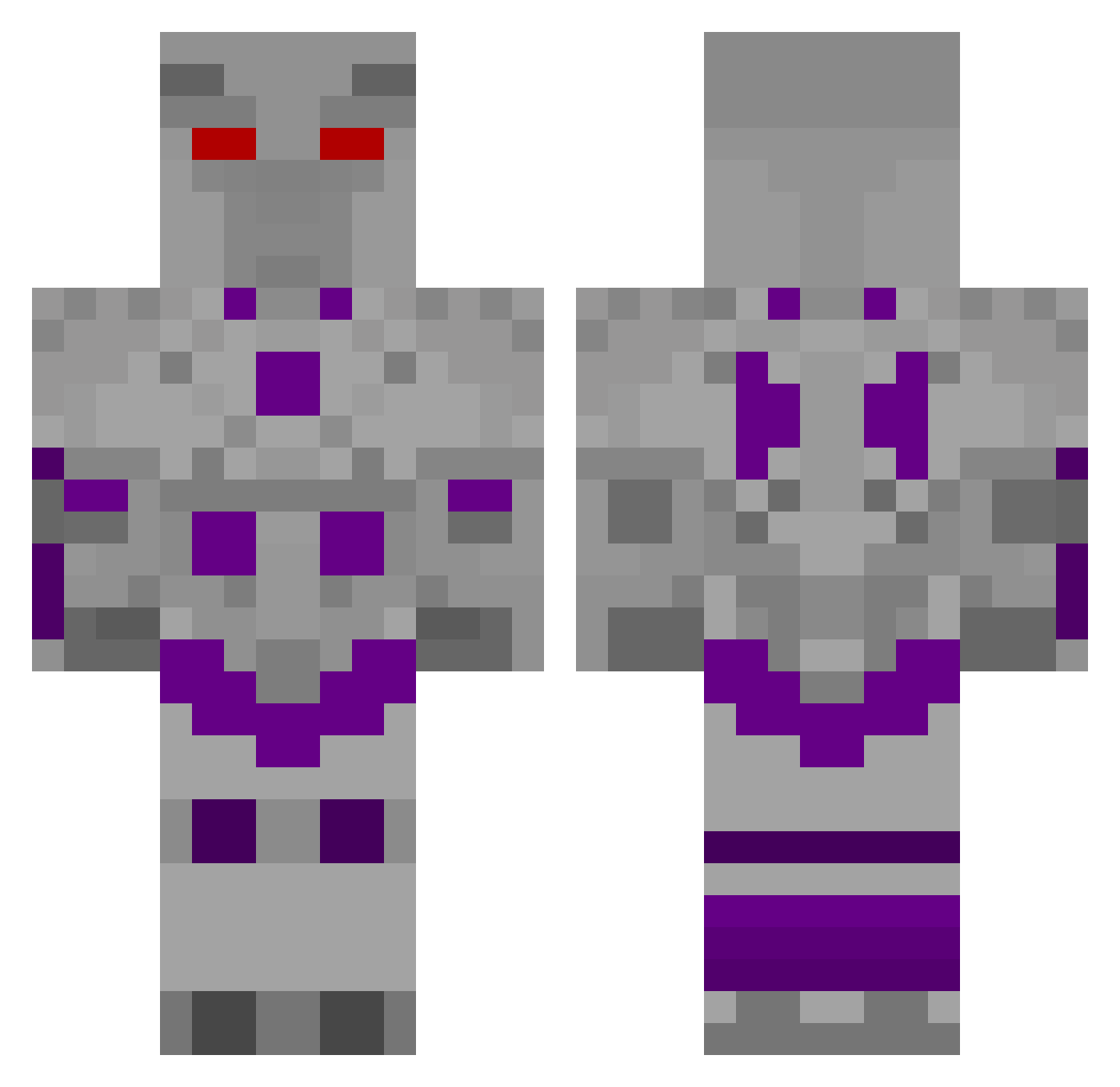 MrMegatron01 Minecraft skin, front and back view