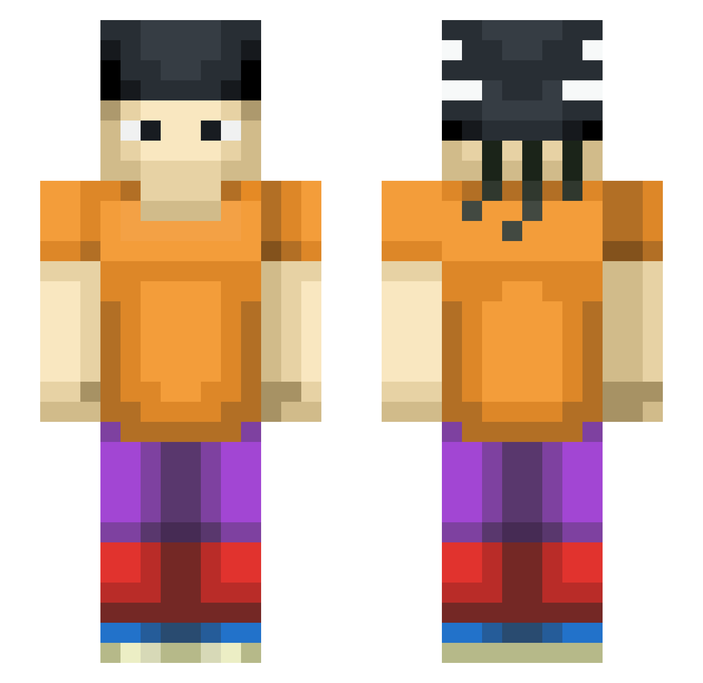 _Dyldoh Minecraft skin, front and back view