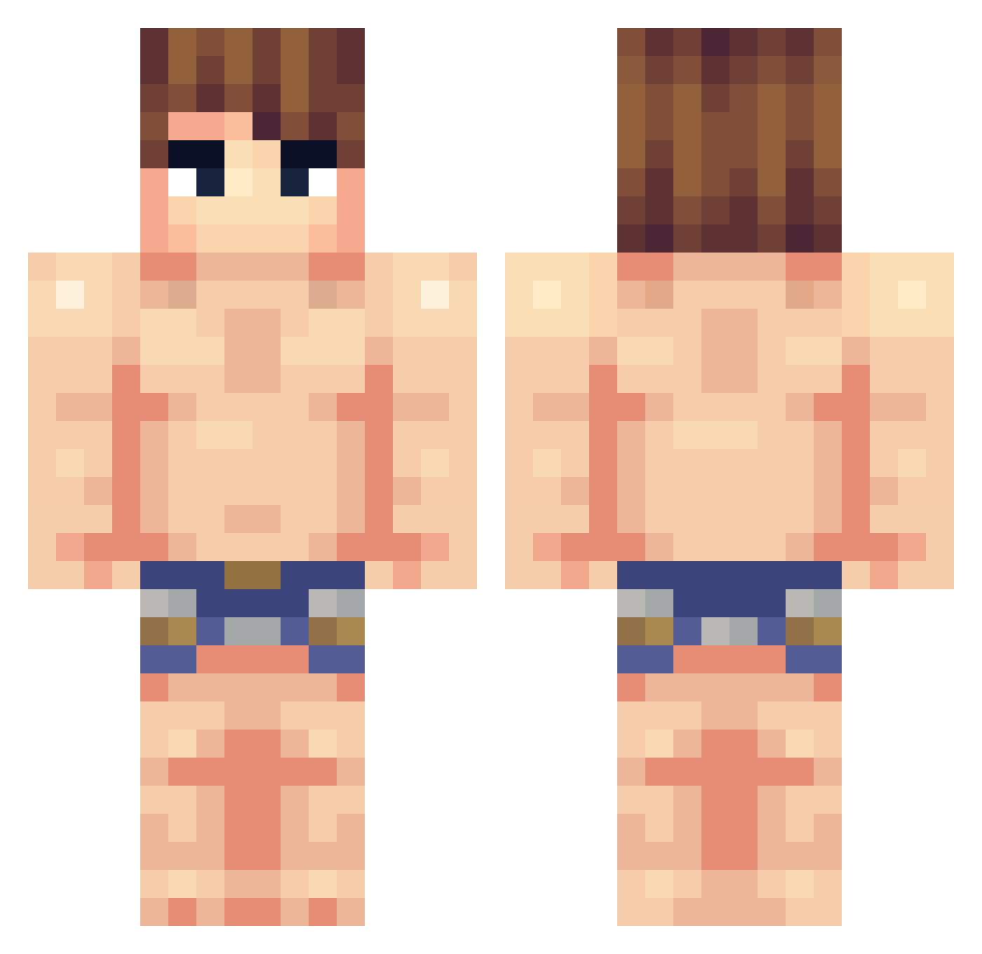Slimeek007 Minecraft skin, front and back view