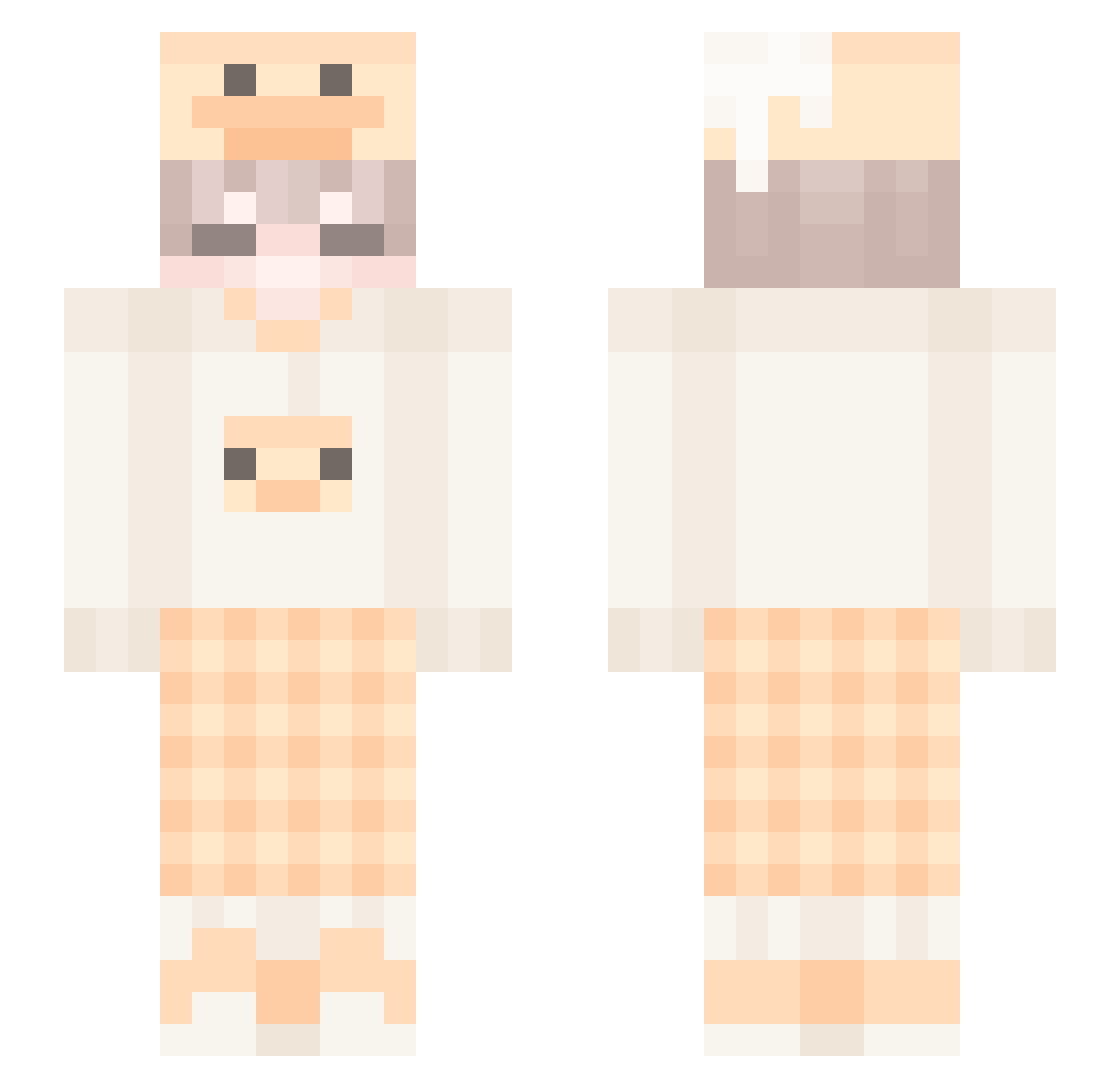DrStonexX Minecraft skin, front and back view