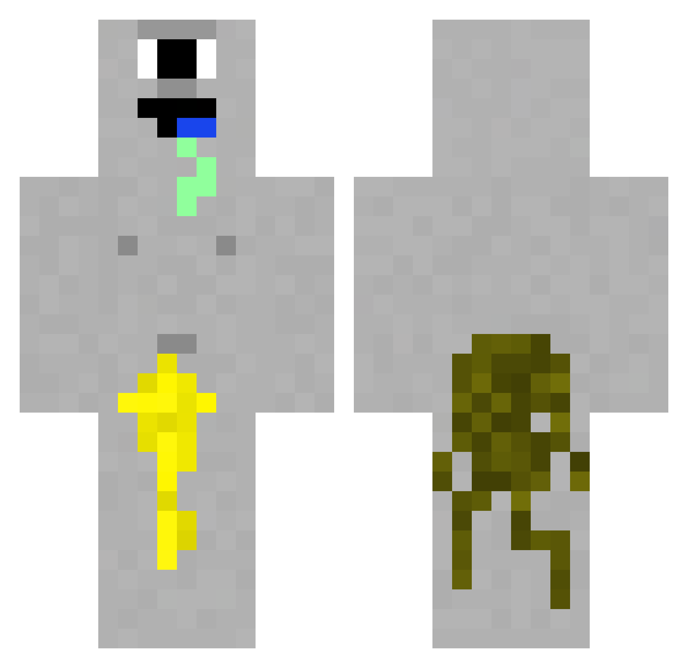 SleepingFox123 Minecraft skin, front and back view