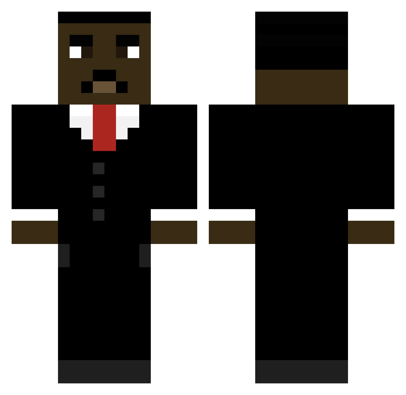 catoiya Minecraft skin, front and back view