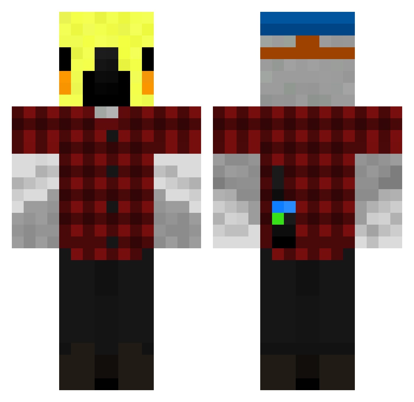 High_igartuat Minecraft skin, front and back view