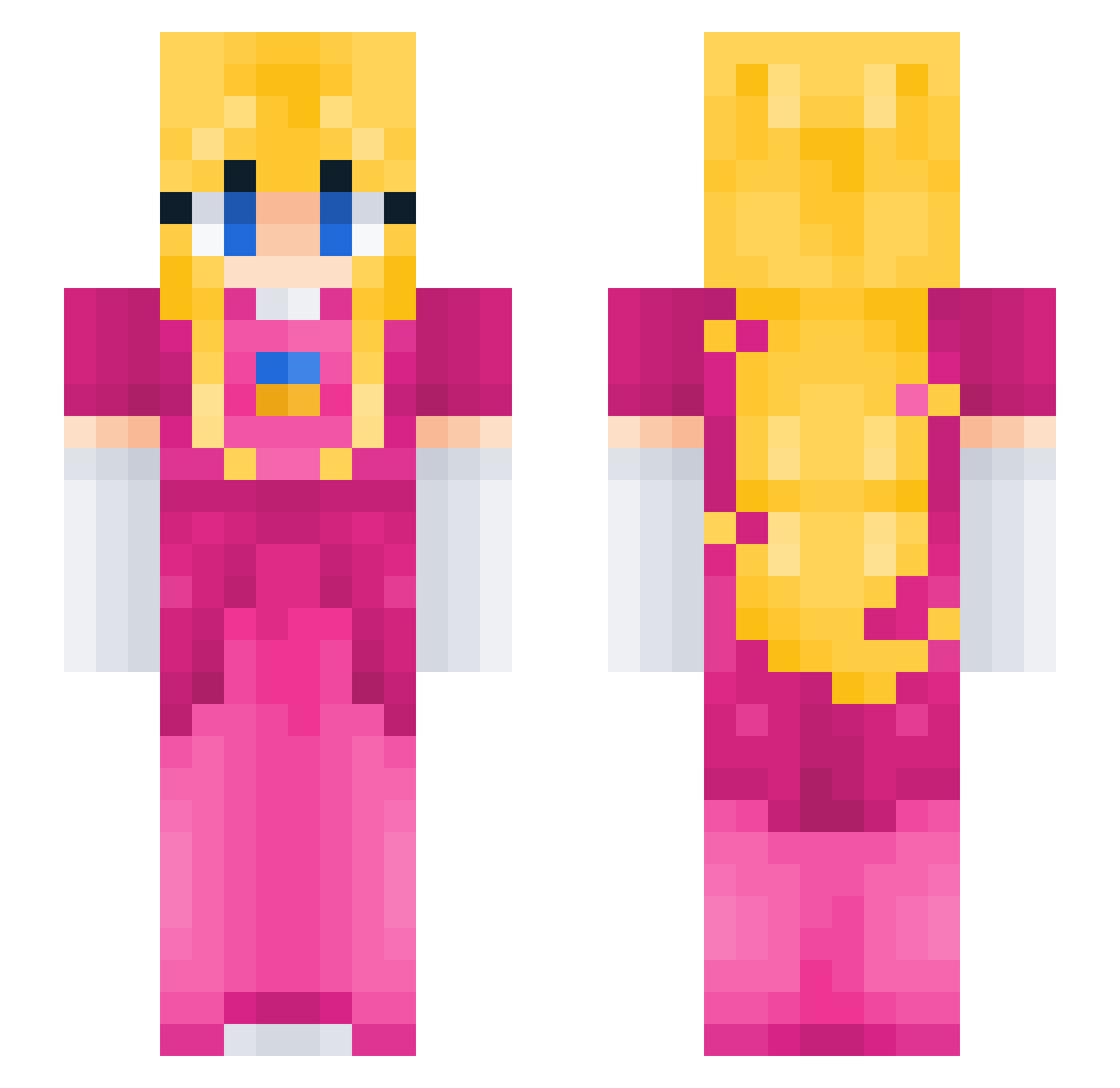 26wr Minecraft skin, front and back view