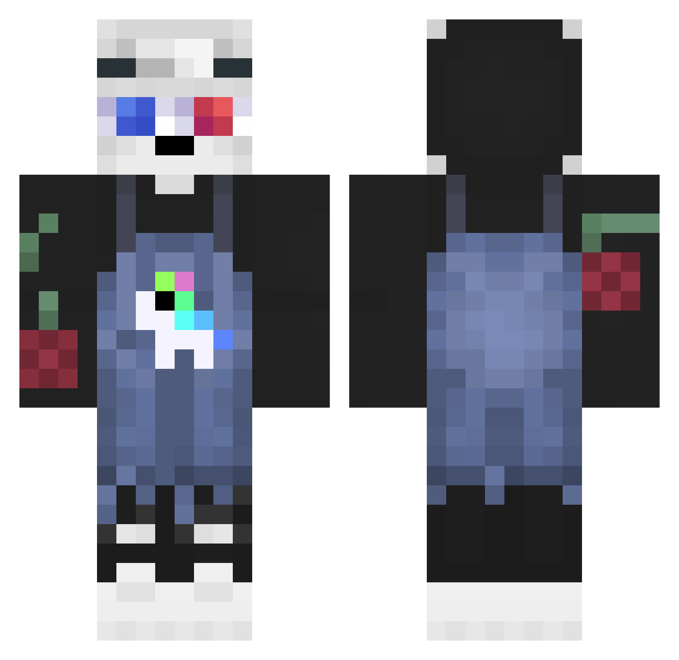 dirohes Minecraft skin, front and back view
