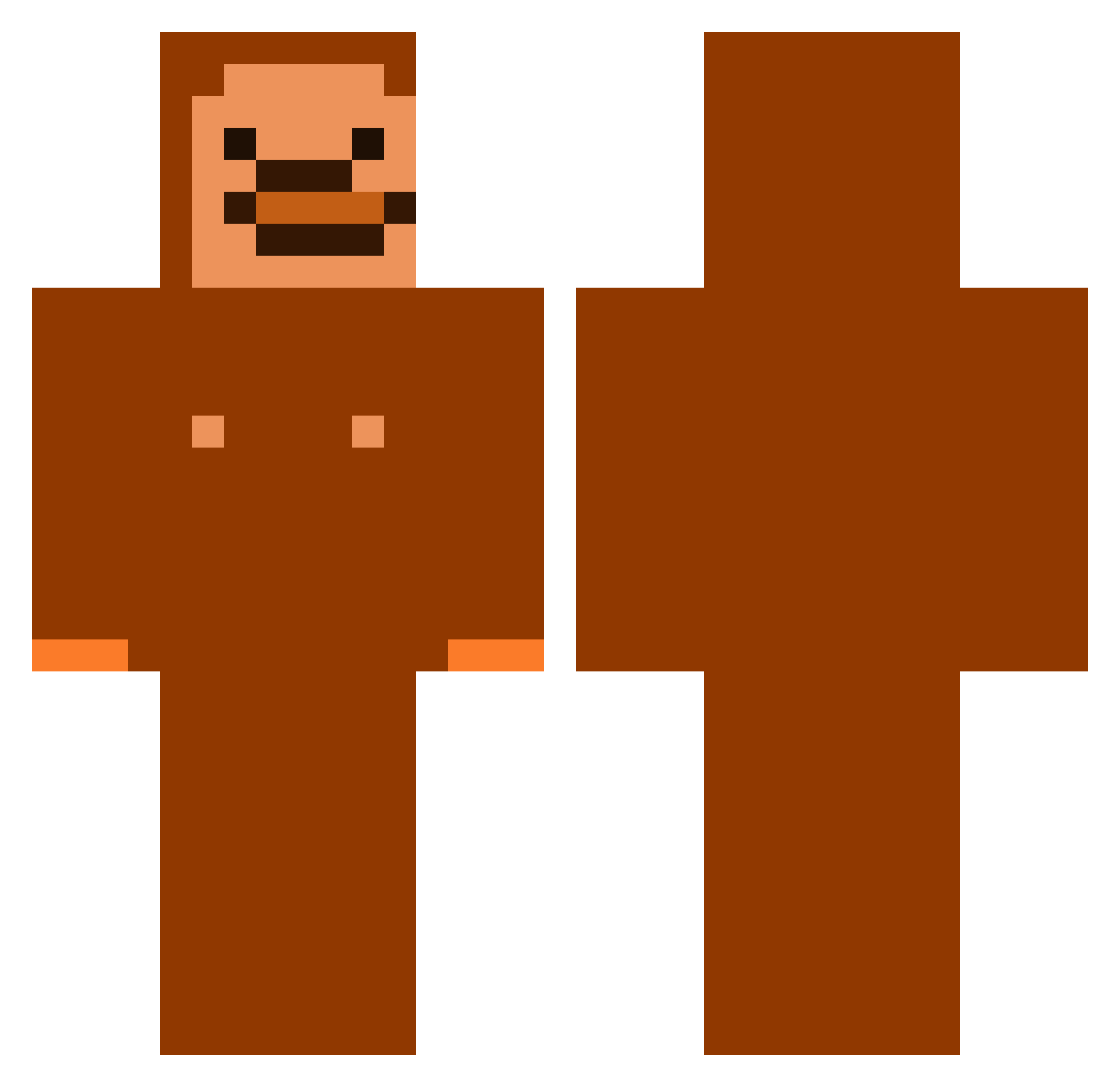 Lavuro Minecraft skin, front and back view