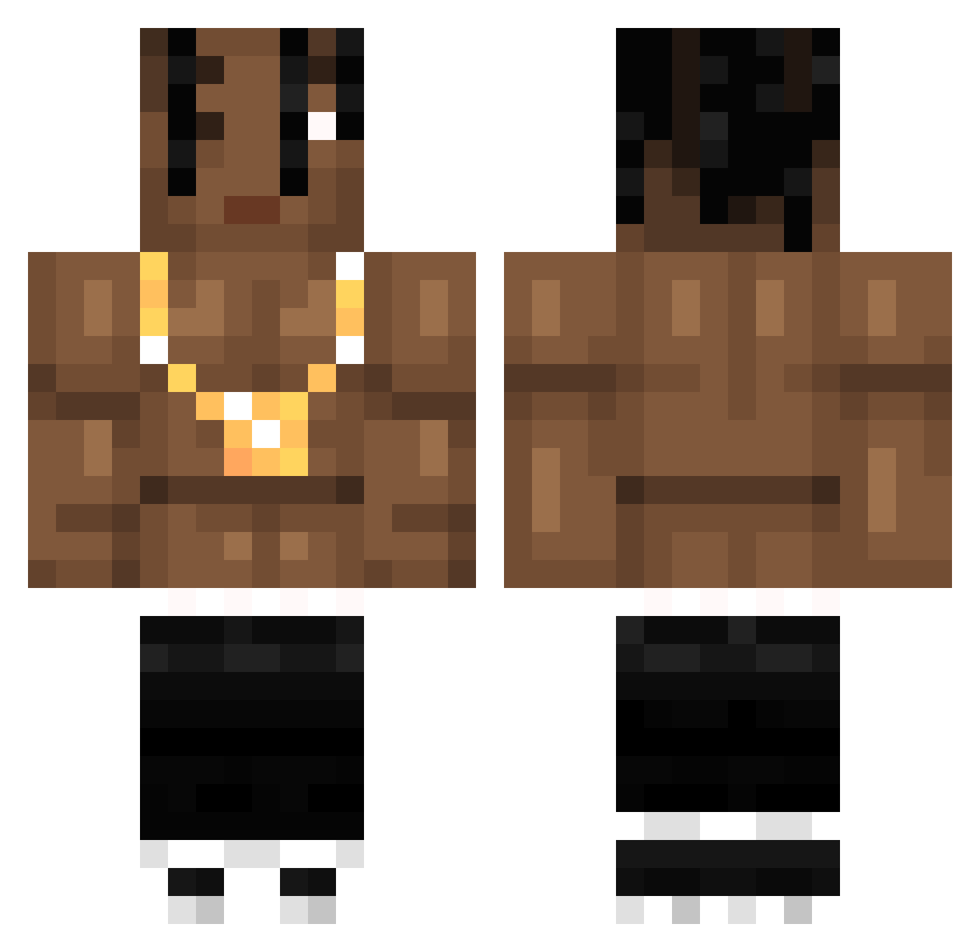 Incites Minecraft skin, front and back view
