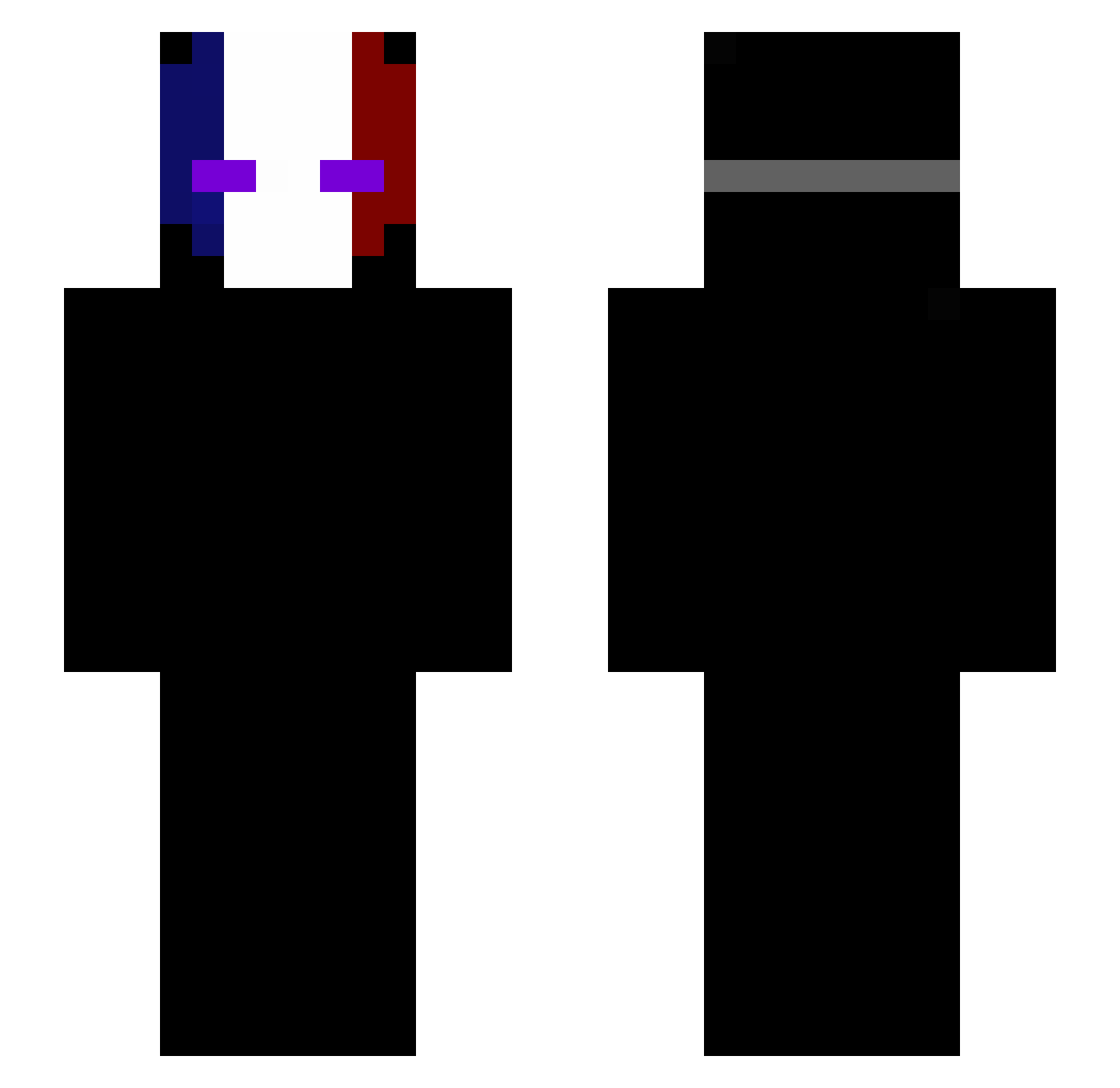 Kinoumi Minecraft skin, front and back view