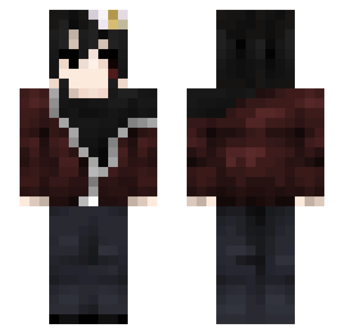 Egorzik Minecraft skin, front and back view