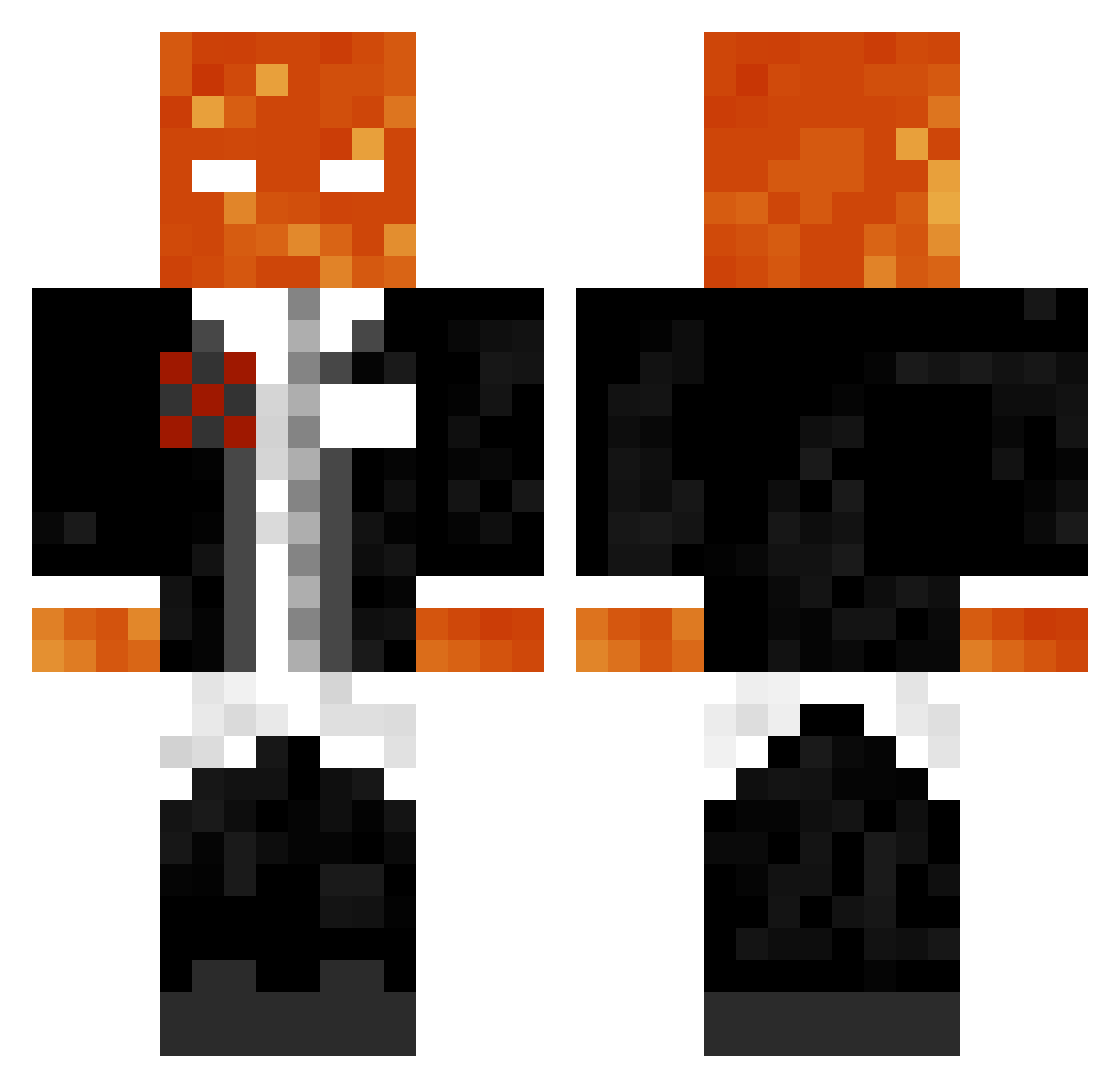 OgnistyGracz Minecraft skin, front and back view