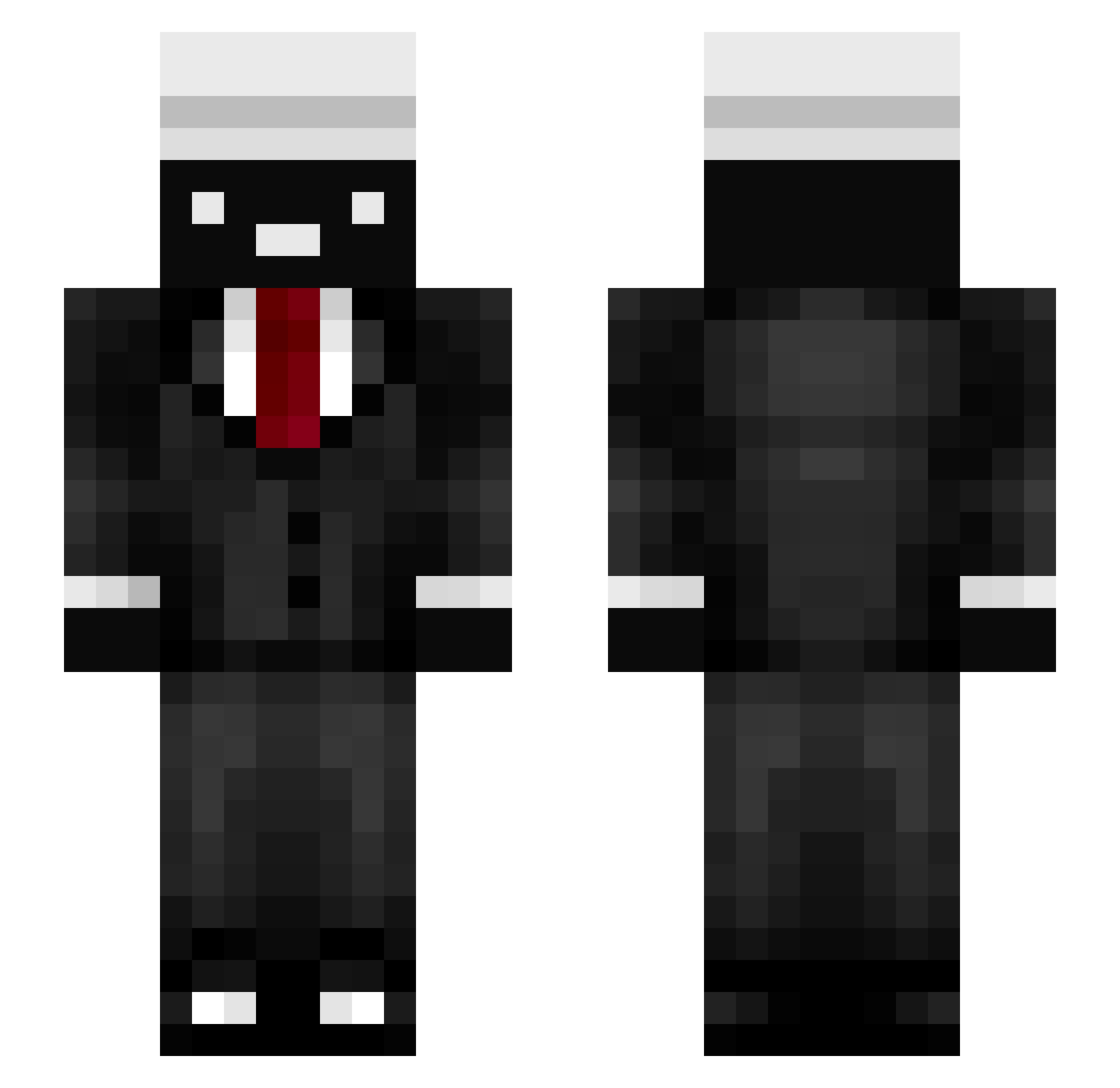 MrB0AZ Minecraft skin, front and back view