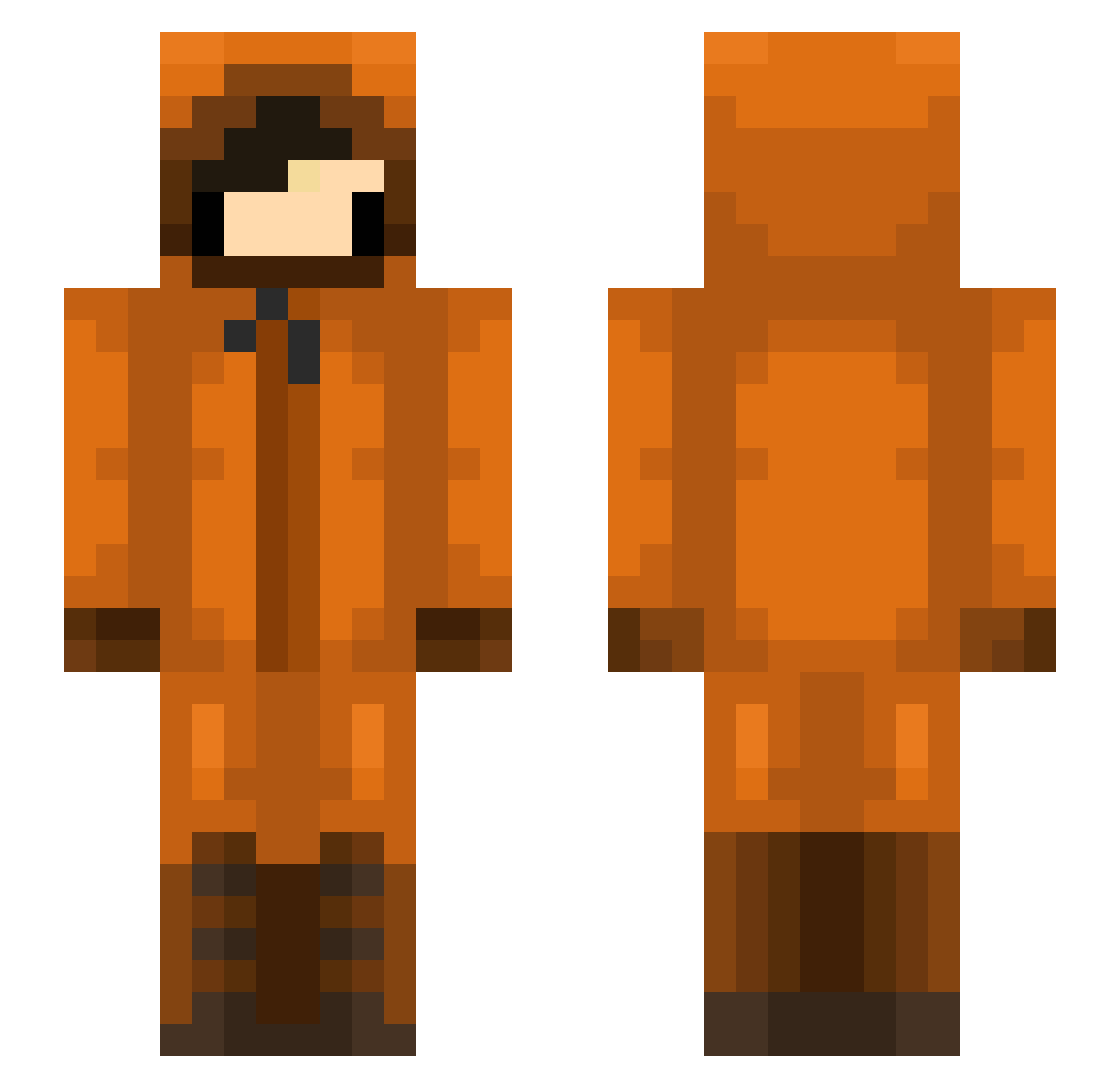 JimmyGeorge5000 Minecraft skin, front and back view