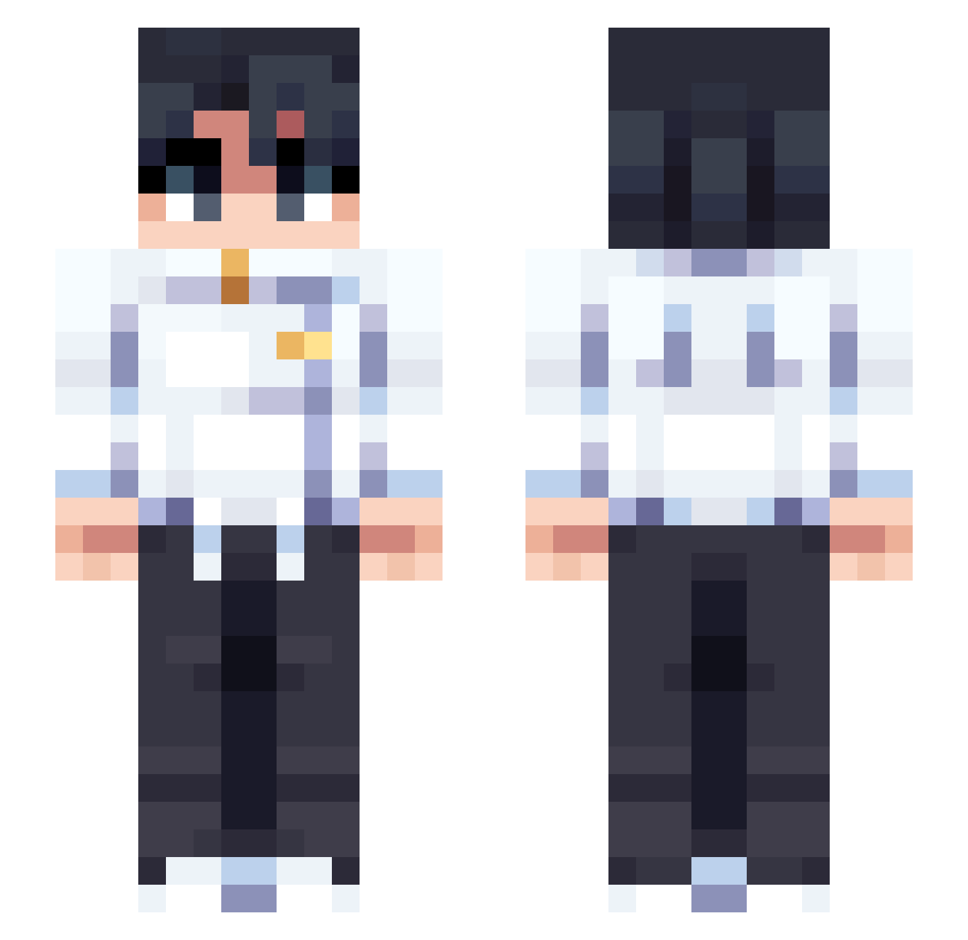LeoStarPokemon Minecraft skin, front and back view