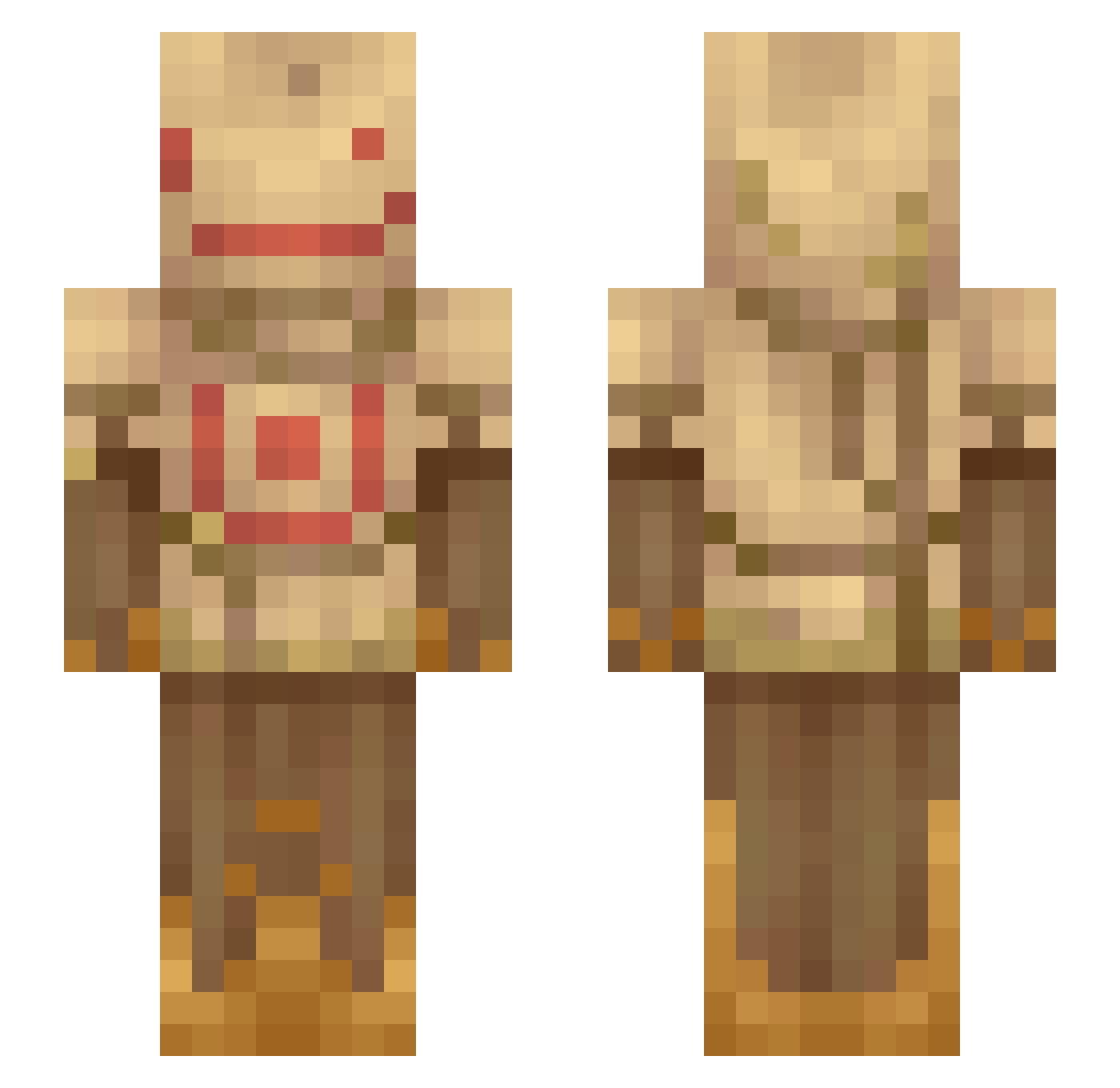 SzadenAqua Minecraft skin, front and back view