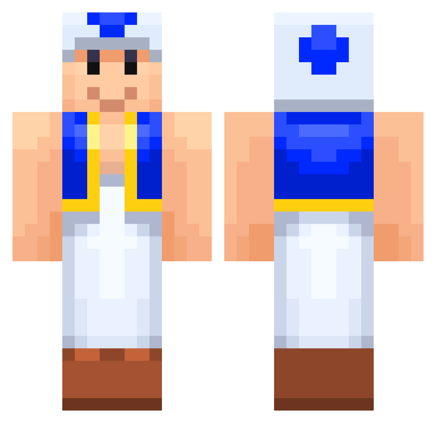 SipieSipie Minecraft skin, front and back view