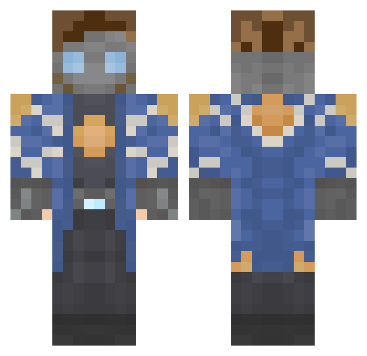 CoolHalo Minecraft skin, front and back view