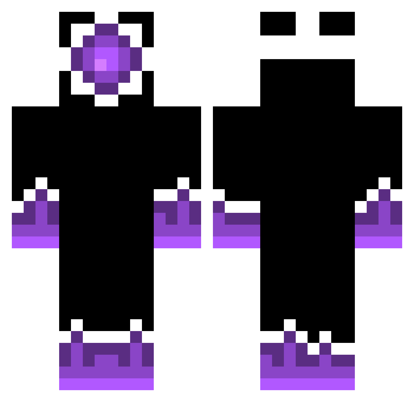 waxolfr Minecraft skin, front and back view