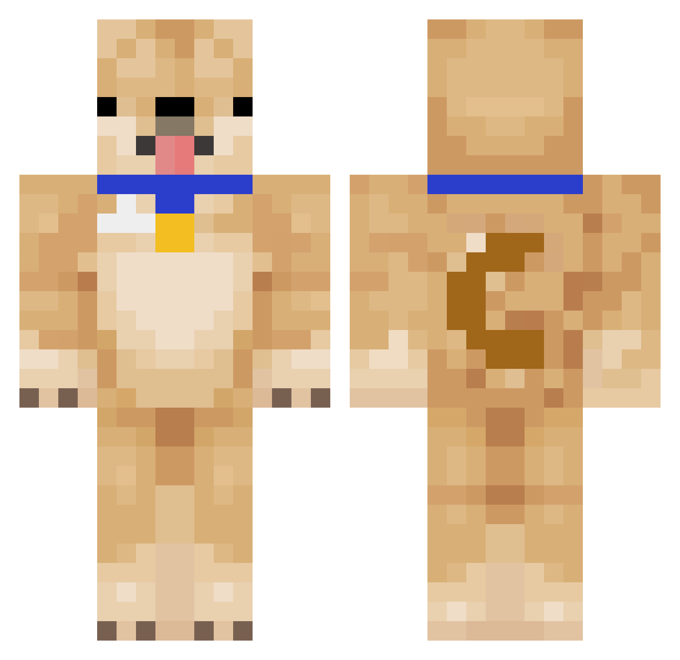 Leavannyispro Minecraft skin, front and back view