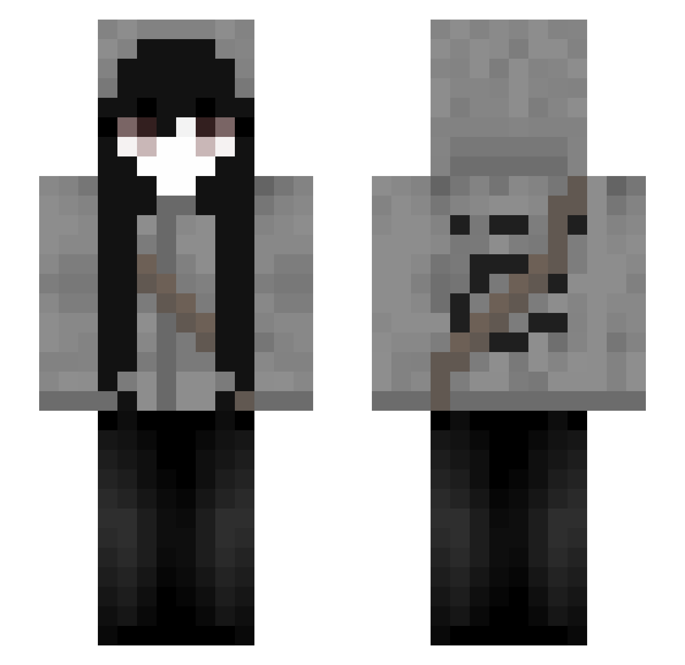 Siruu18 Minecraft skin, front and back view
