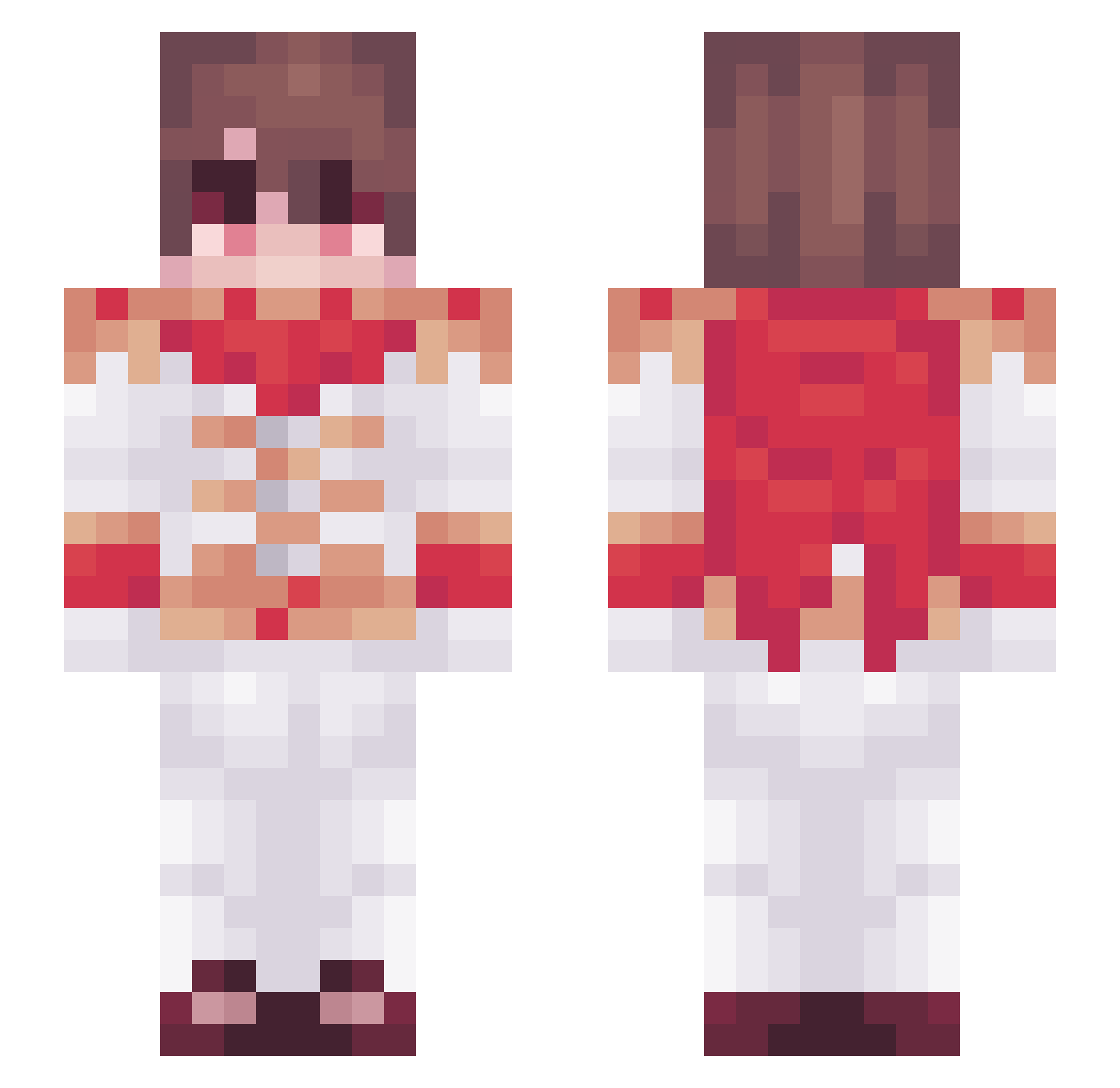dudeewheresmycar Minecraft skin, front and back view
