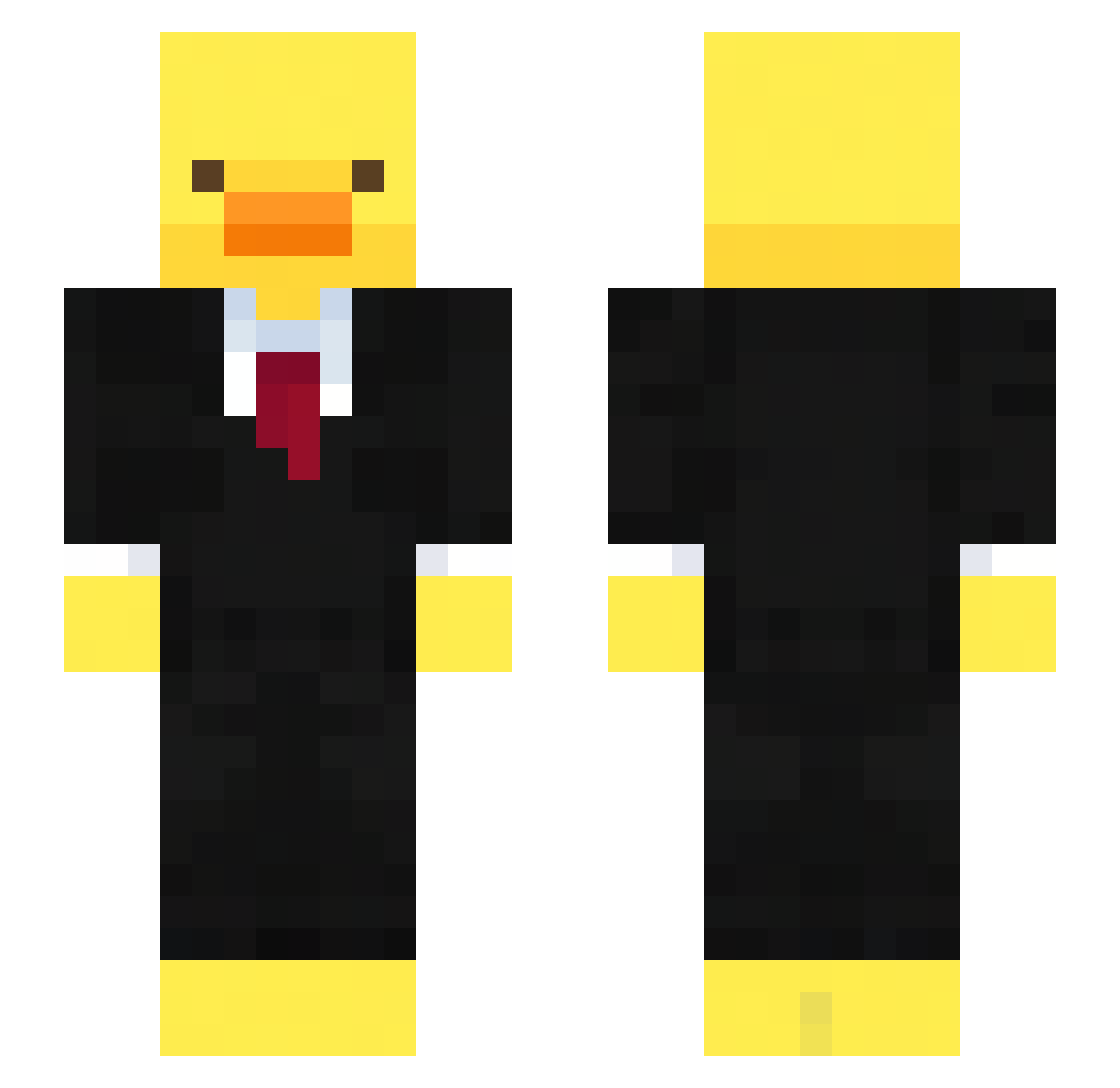 XXXMOMOXXXX Minecraft skin, front and back view