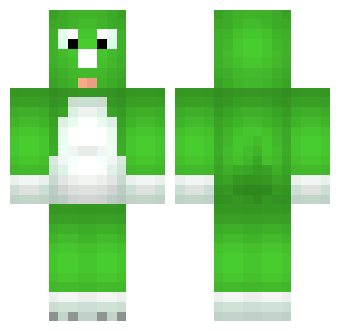 whdnqls Minecraft skin, front and back view