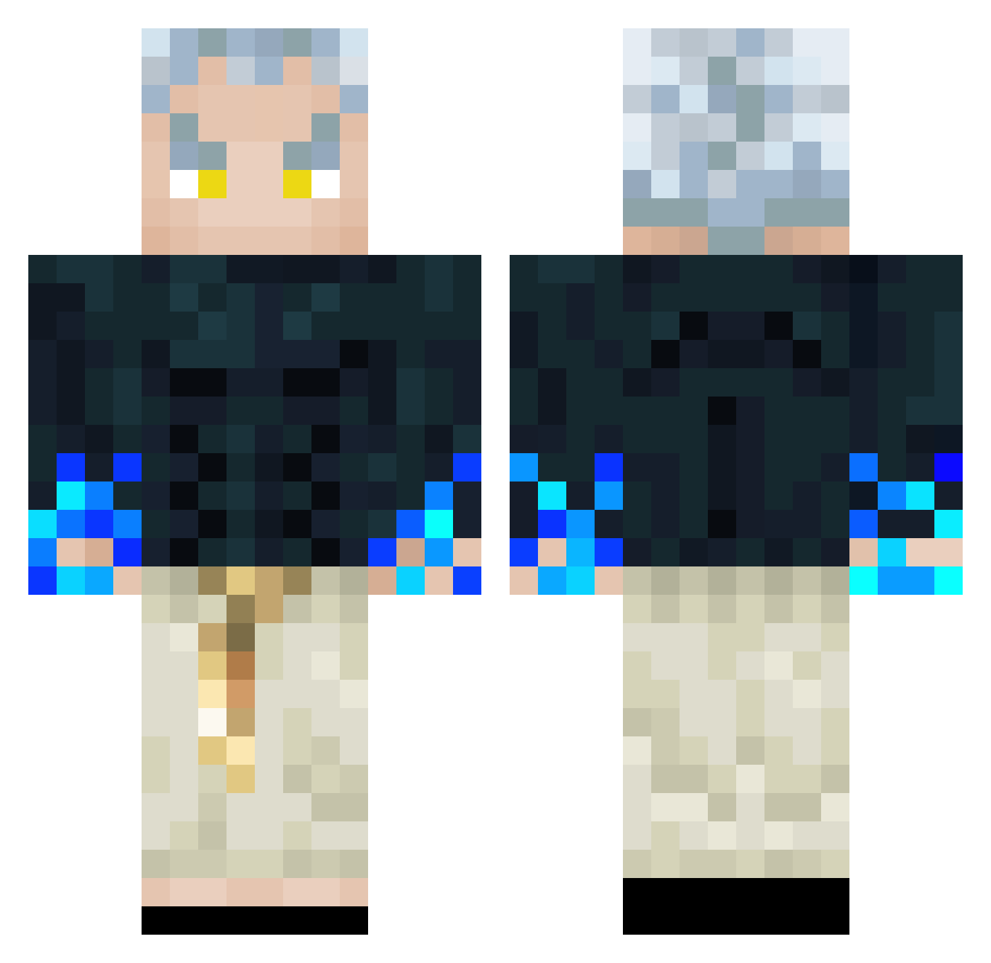 BuffaloBill8 Minecraft skin, front and back view