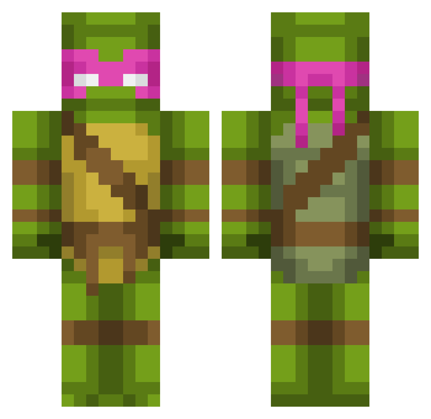 FernKing Minecraft skin, front and back view