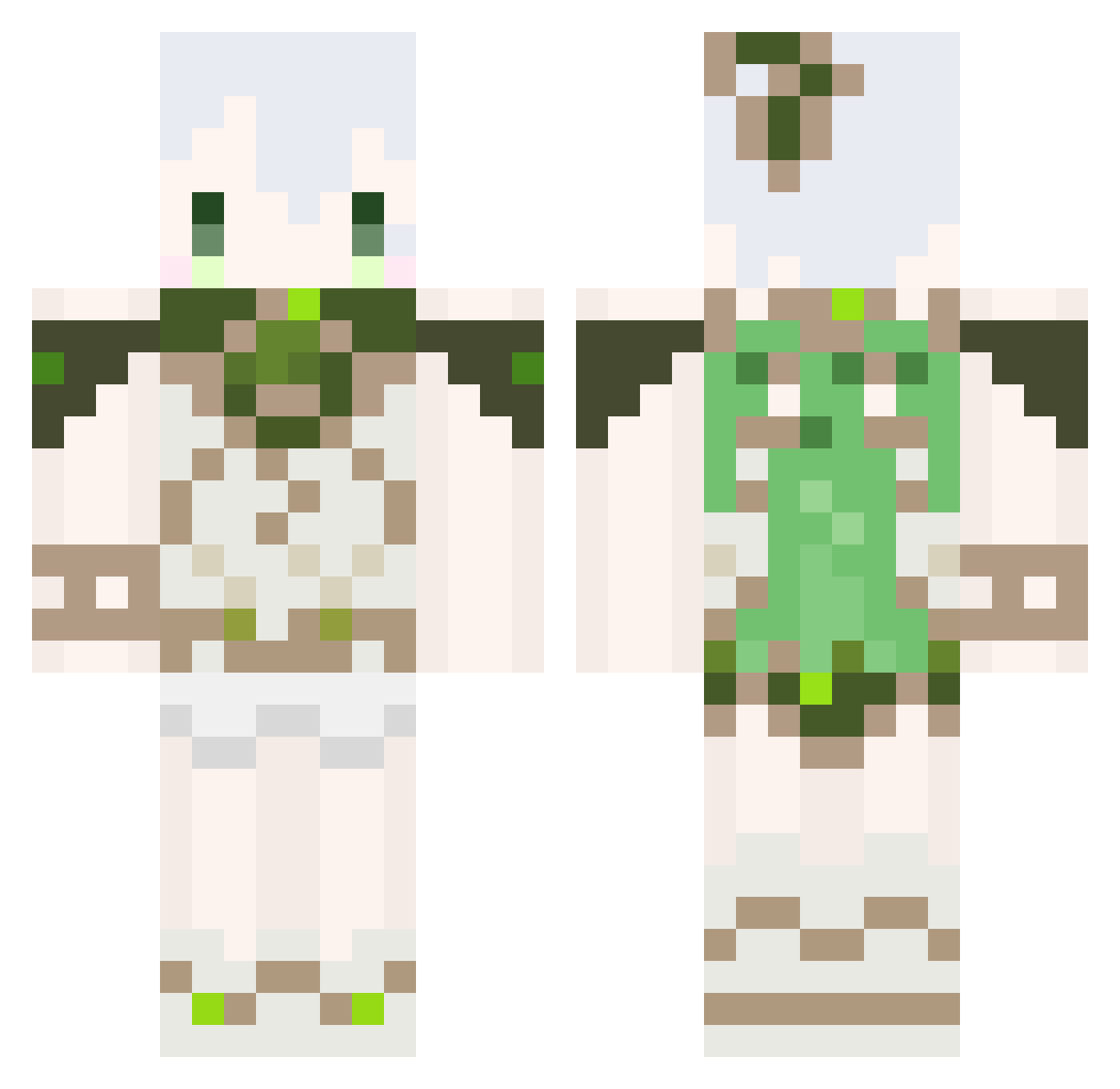 makoto2525 Minecraft skin, front and back view