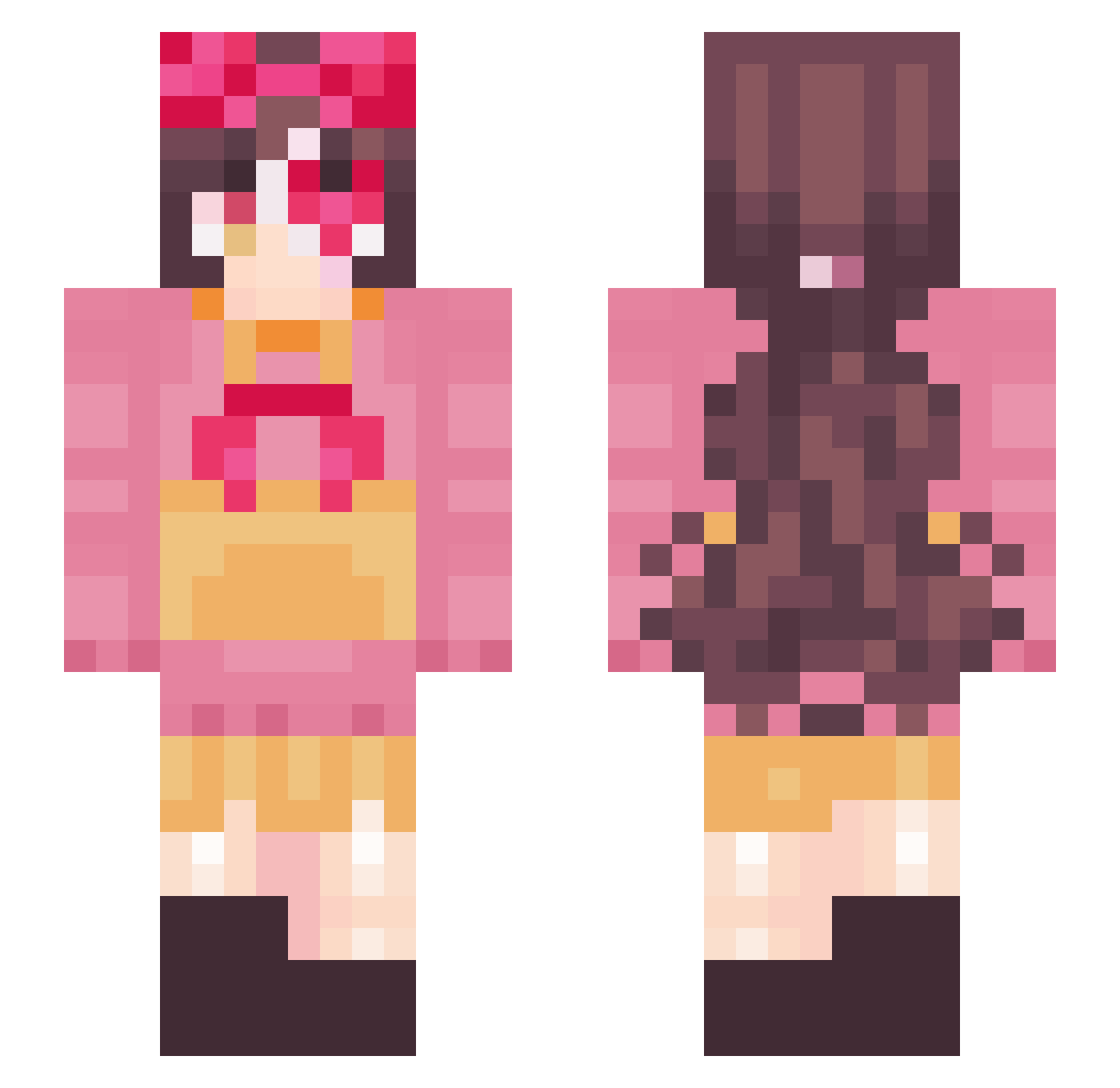 zz_XHbJi_30 Minecraft skin, front and back view