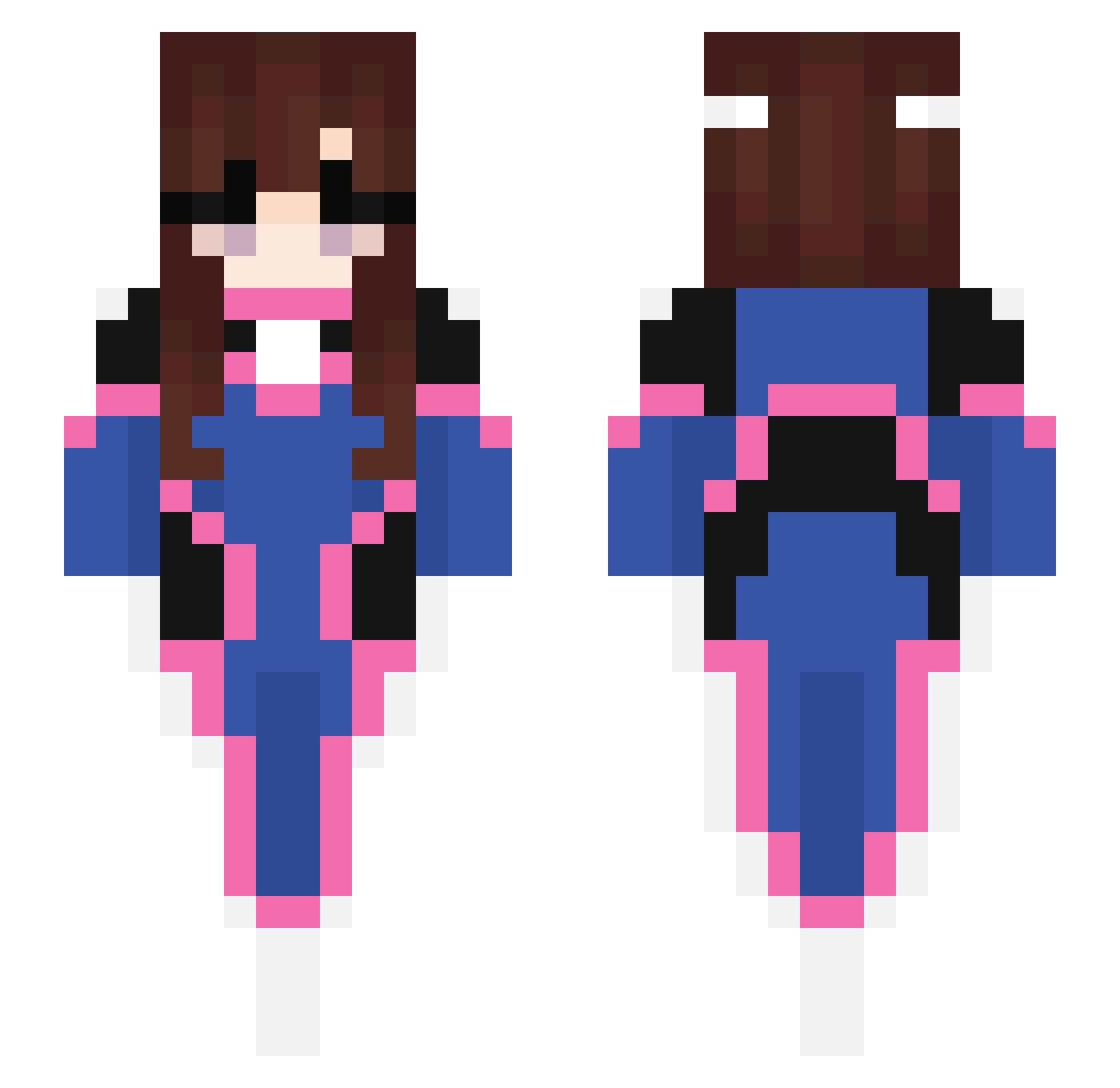 ltsTak Minecraft skin, front and back view