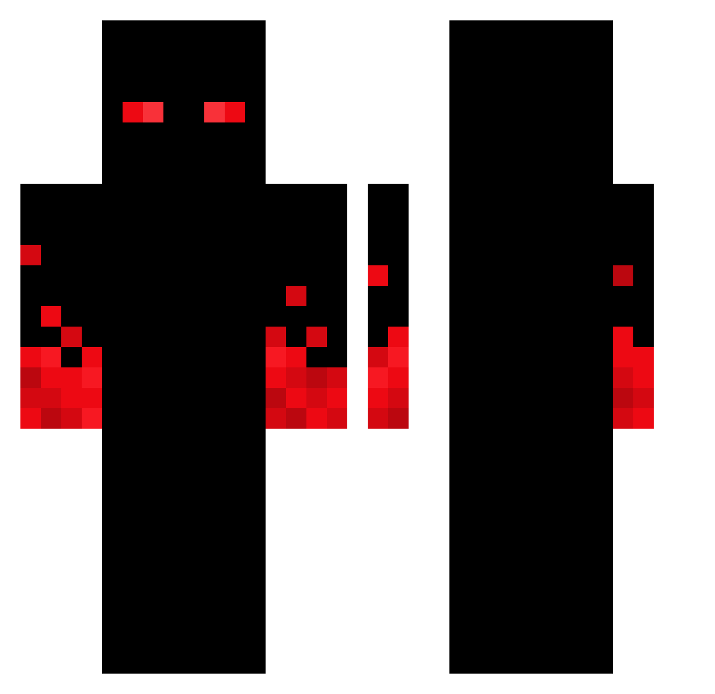 AksuL Minecraft skin, front and back view