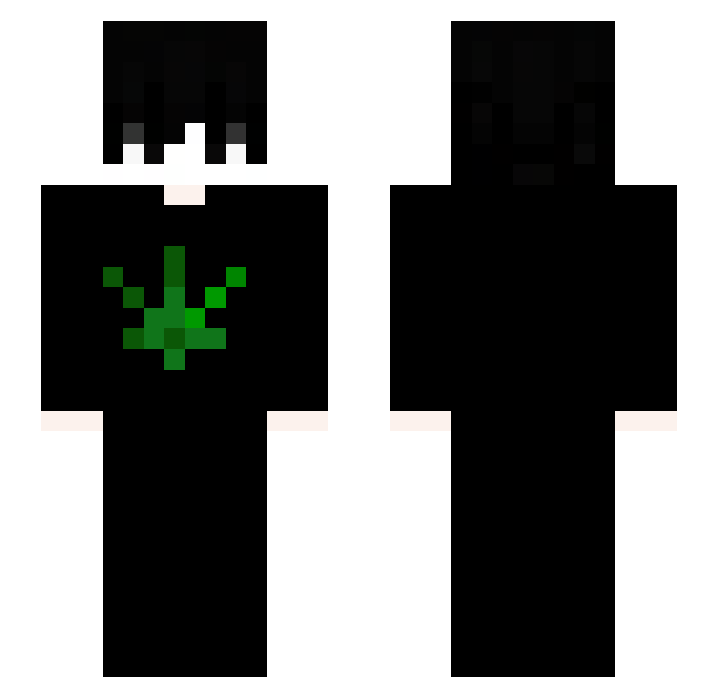 cursedkxl Minecraft skin, front and back view