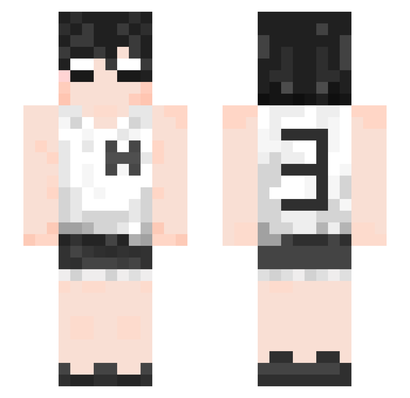 Jmustard Minecraft skin, front and back view