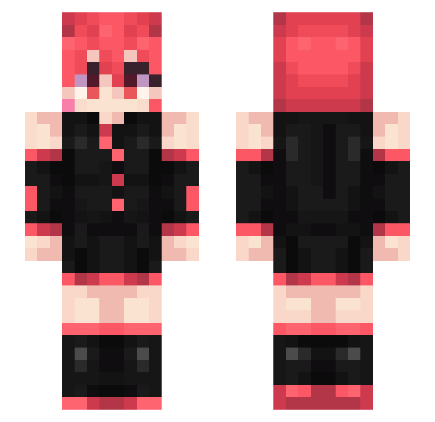 Borshik0401 Minecraft skin, front and back view