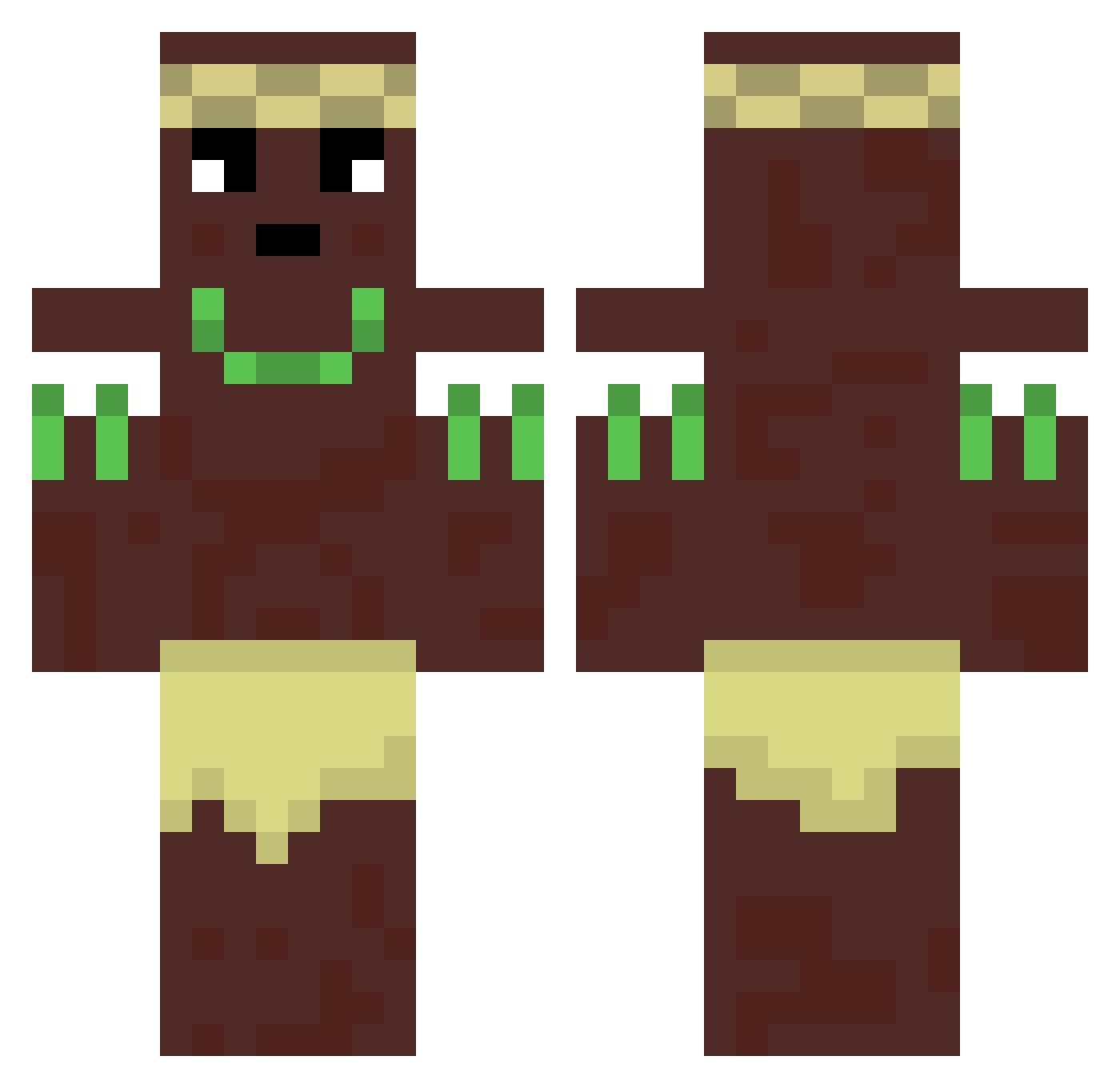 AlexisP08 Minecraft skin, front and back view