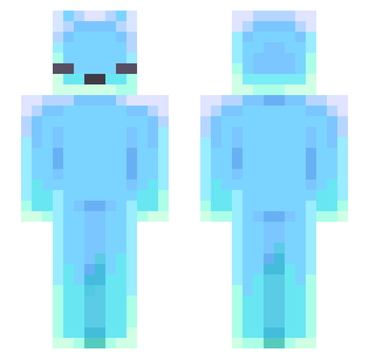 xuscly Minecraft skin, front and back view