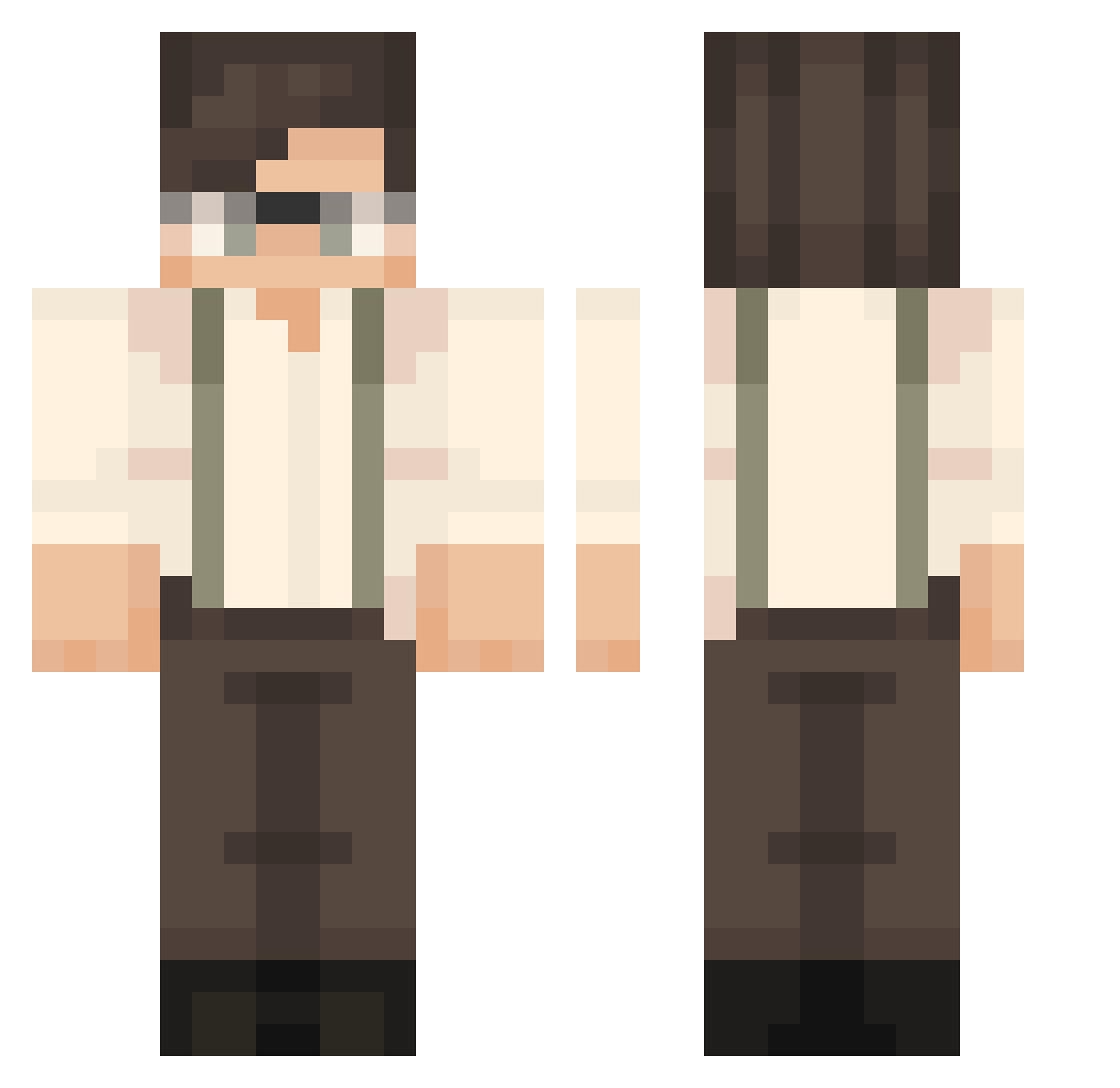 1wj_Cosmic_gdz Minecraft skin, front and back view