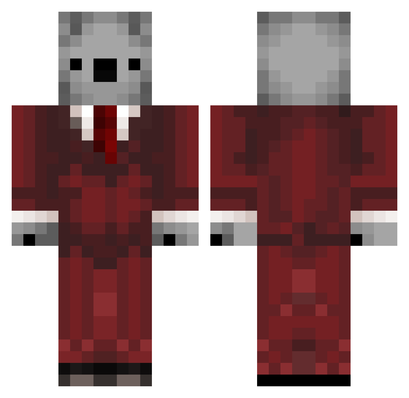 ClydeSan Minecraft skin, front and back view