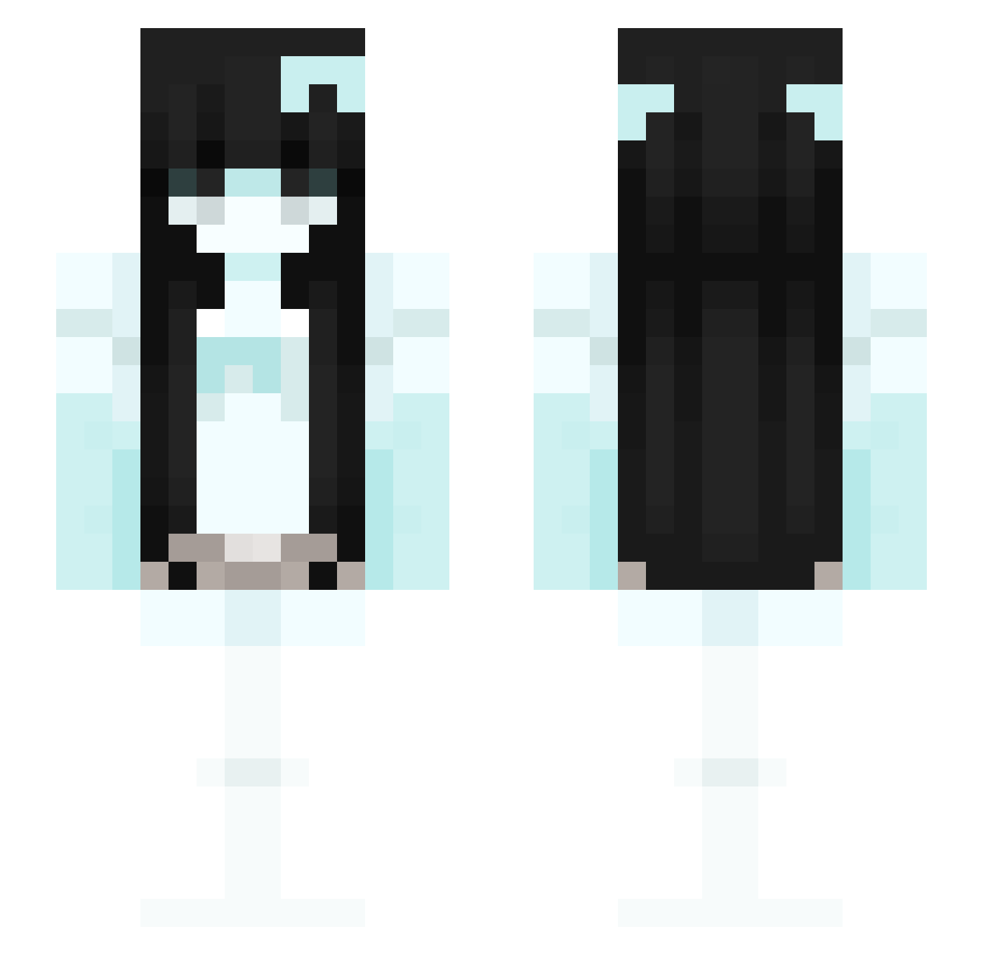 01ivee Minecraft skin, front and back view