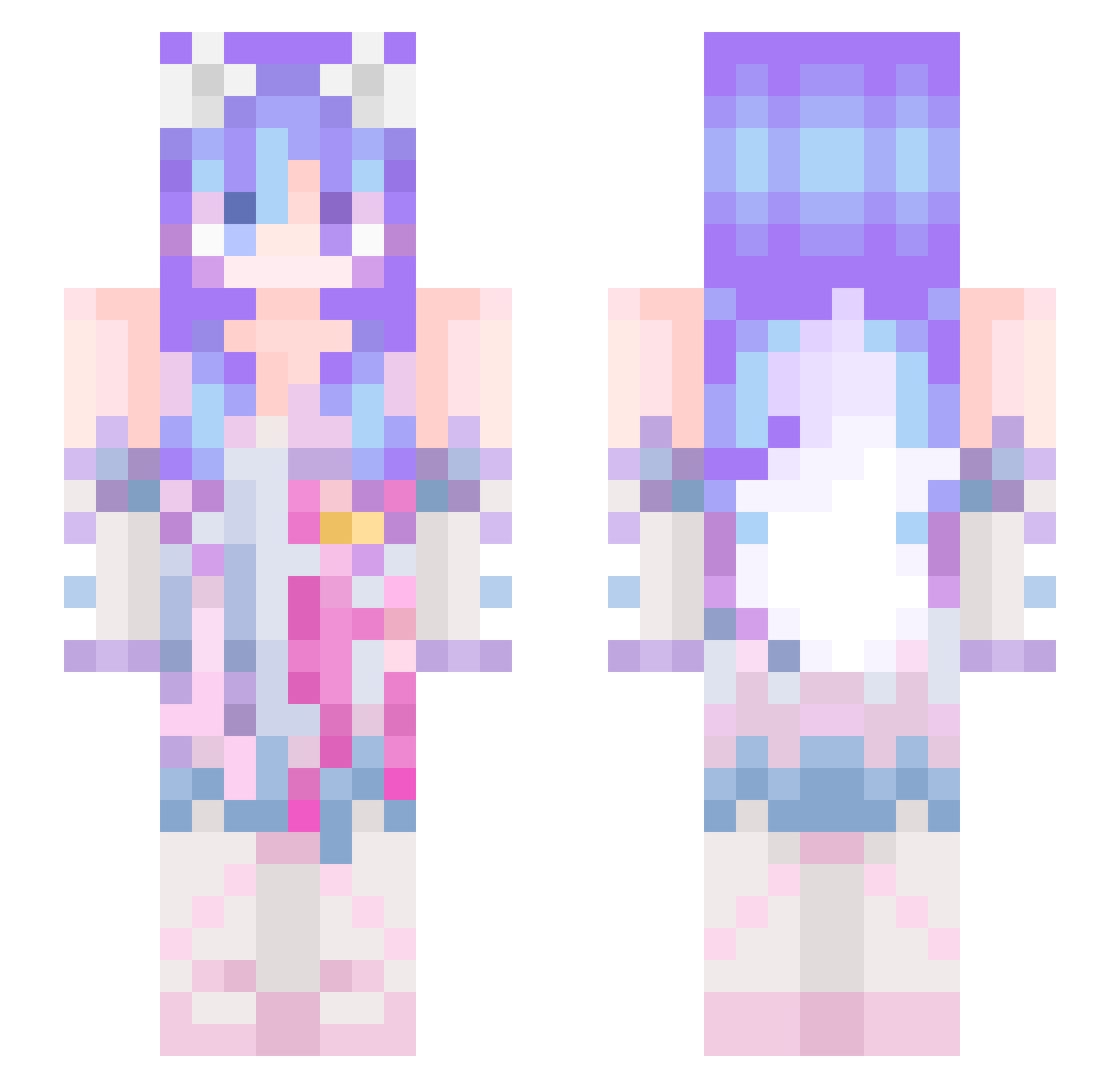 RectalVomit Minecraft skin, front and back view