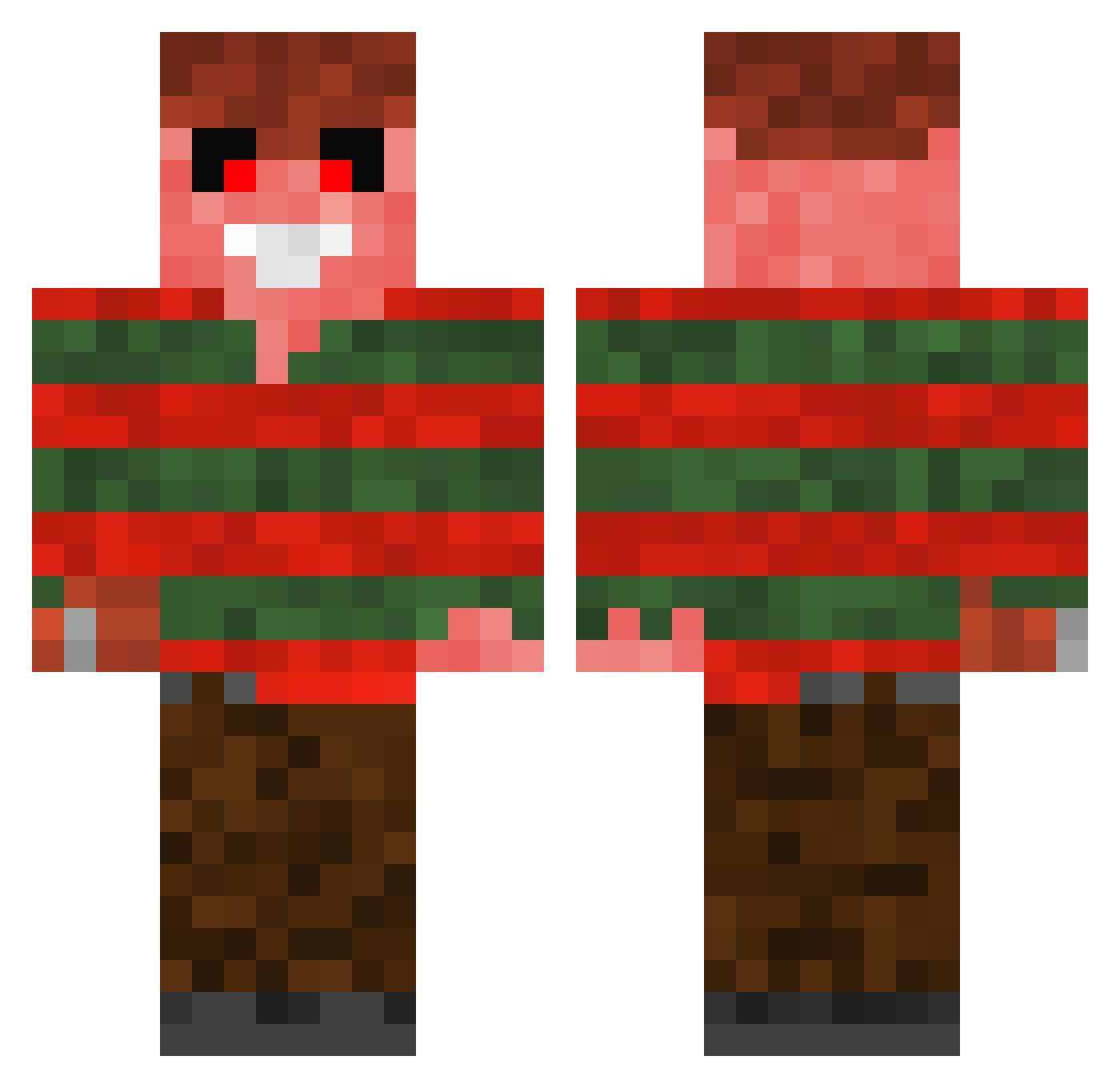 JURJANKA Minecraft skin, front and back view