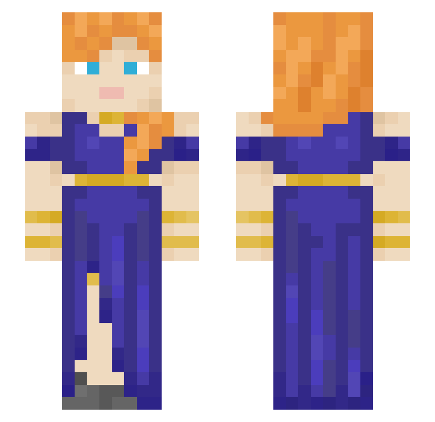 ChessyPreserve Minecraft skin, front and back view