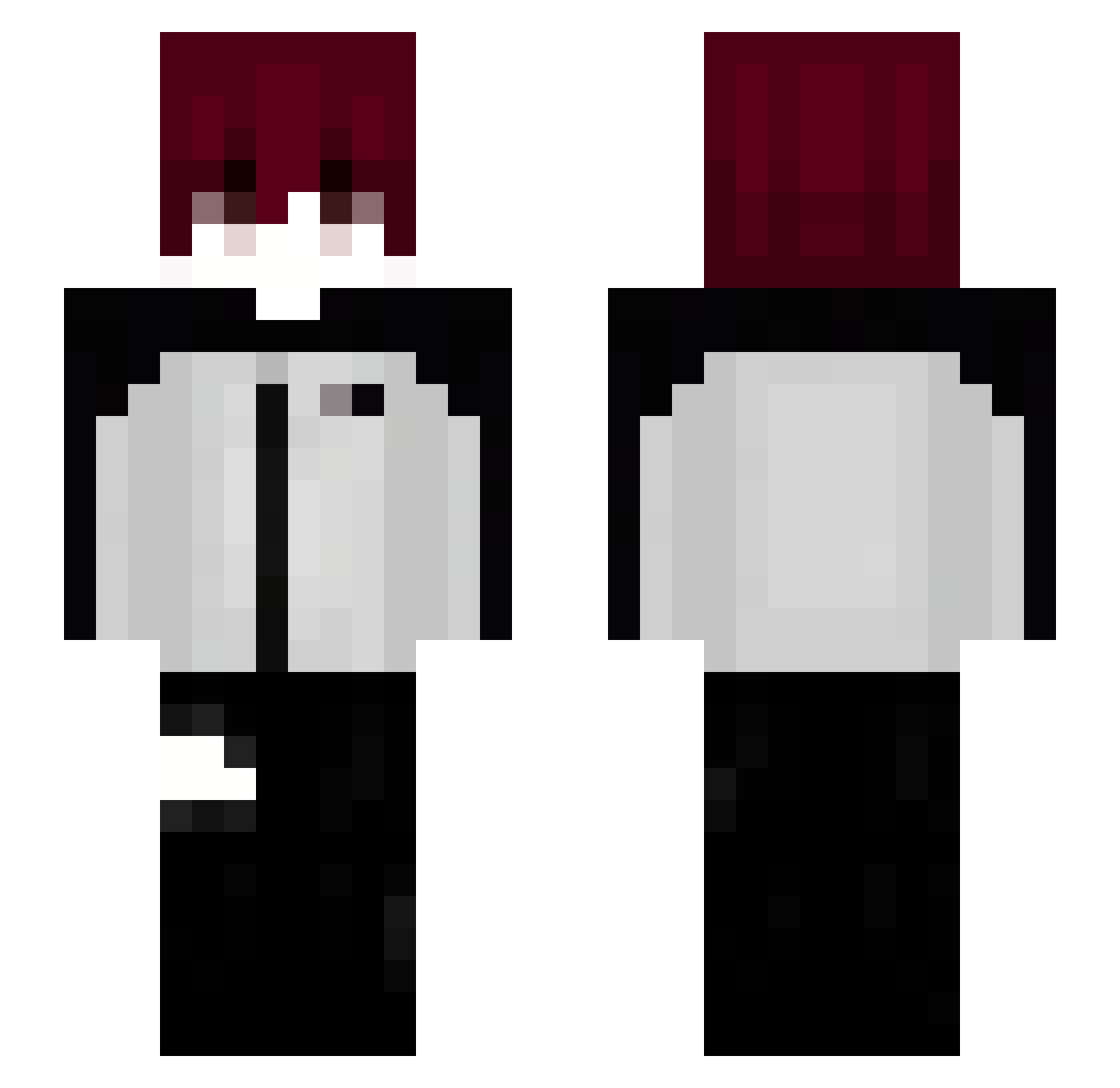 xooxox Minecraft skin, front and back view