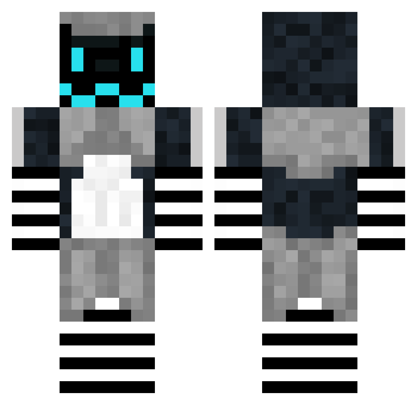 FurryTime530 Minecraft skin, front and back view
