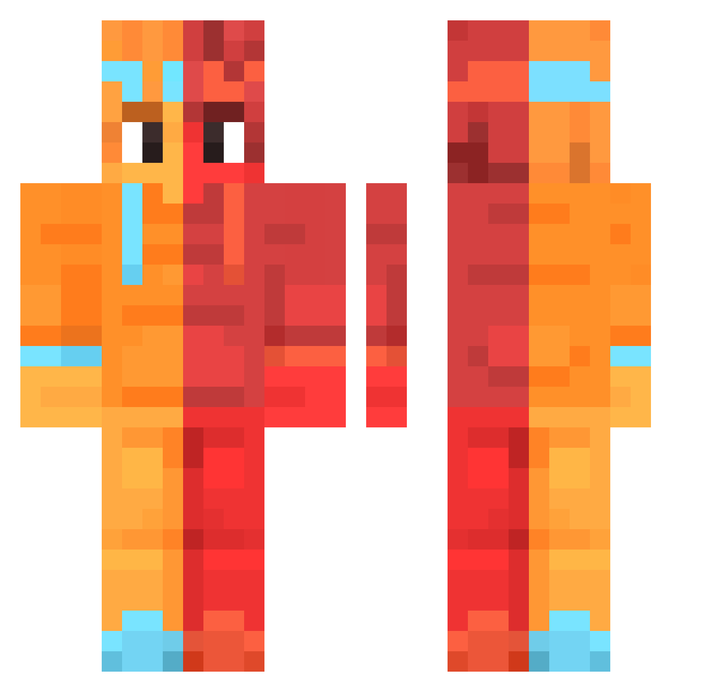 remythehammer Minecraft skin, front and back view