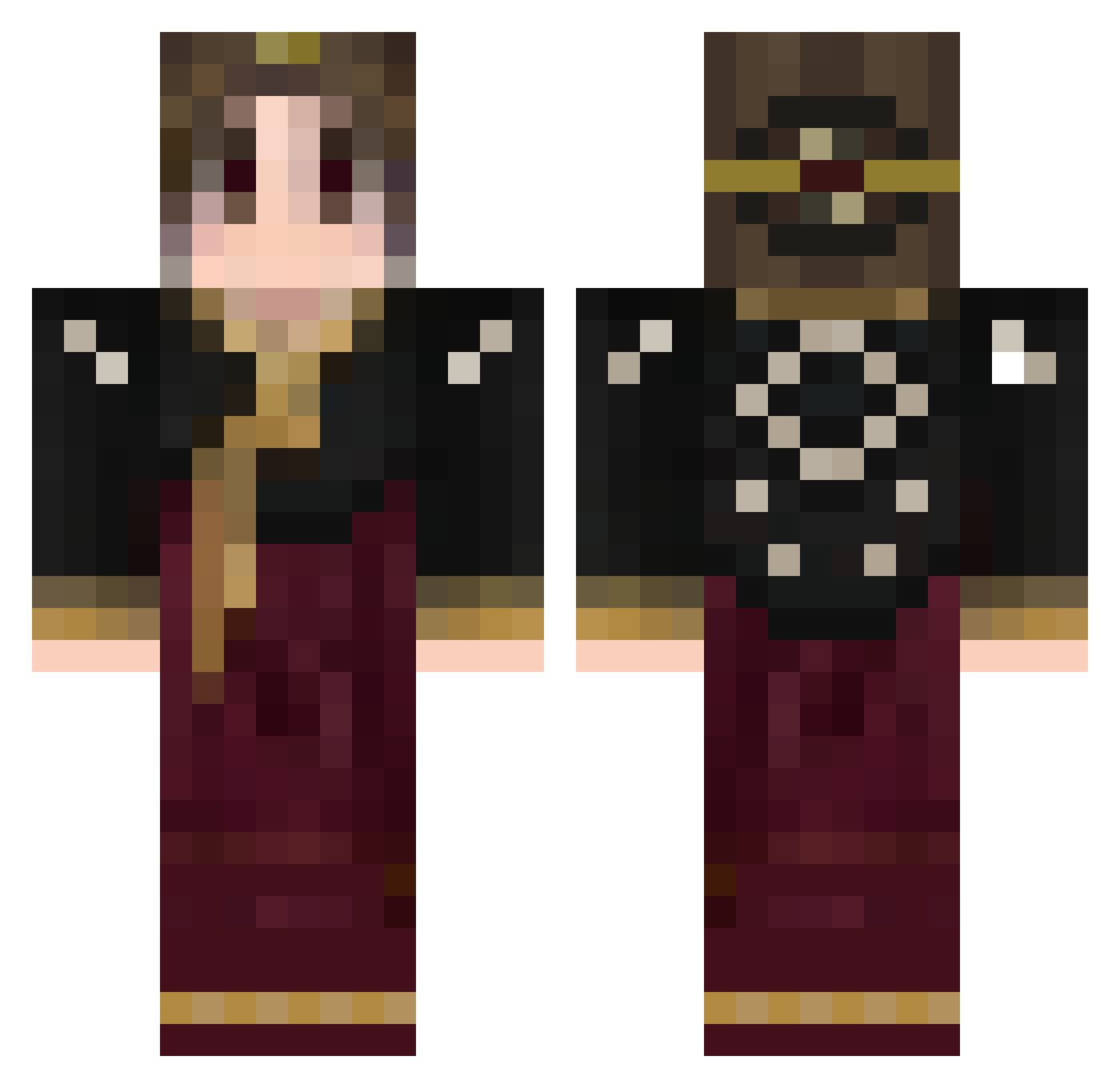 MaySucBenTre Minecraft skin, front and back view