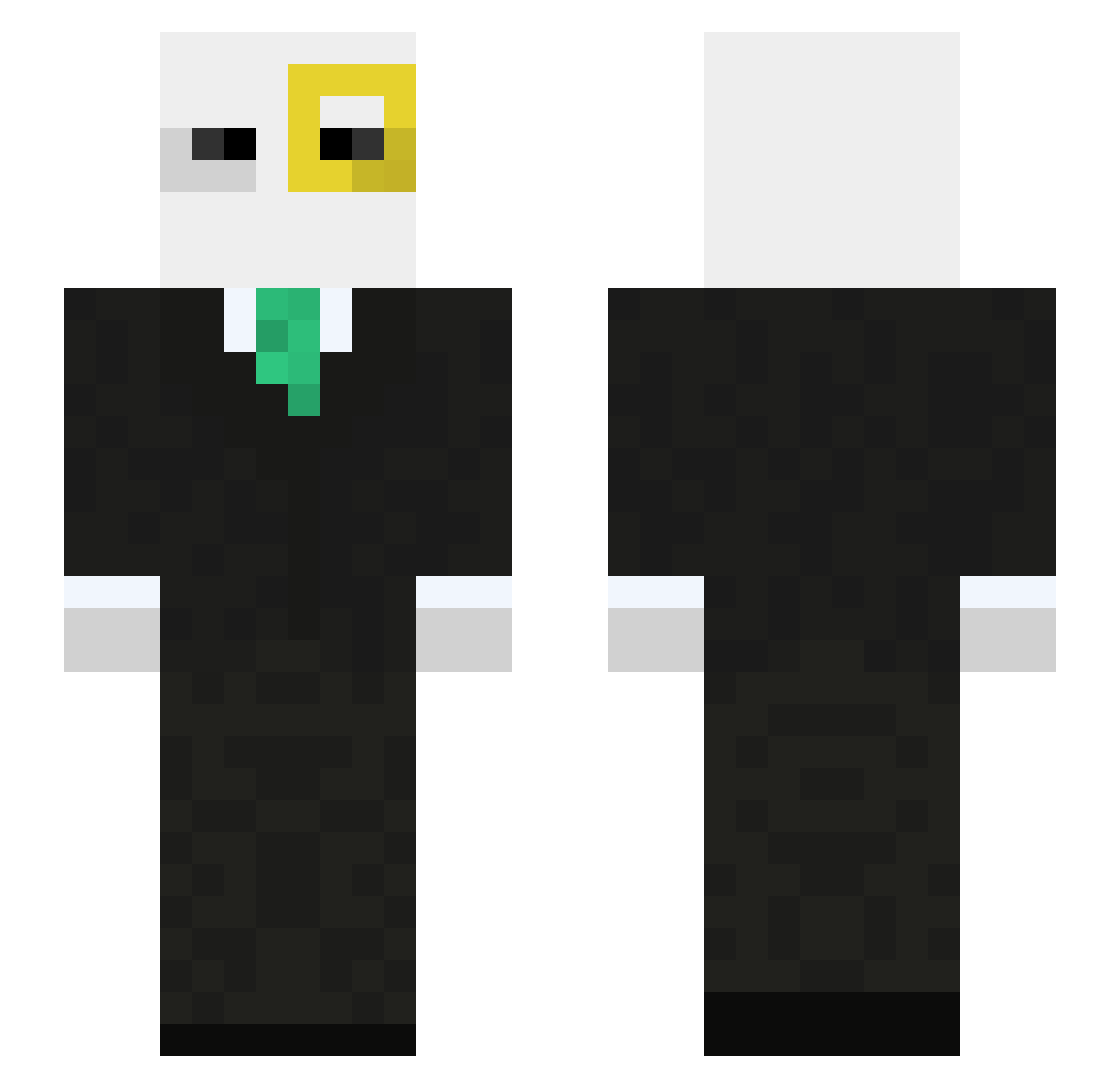 Jack209 Minecraft skin, front and back view