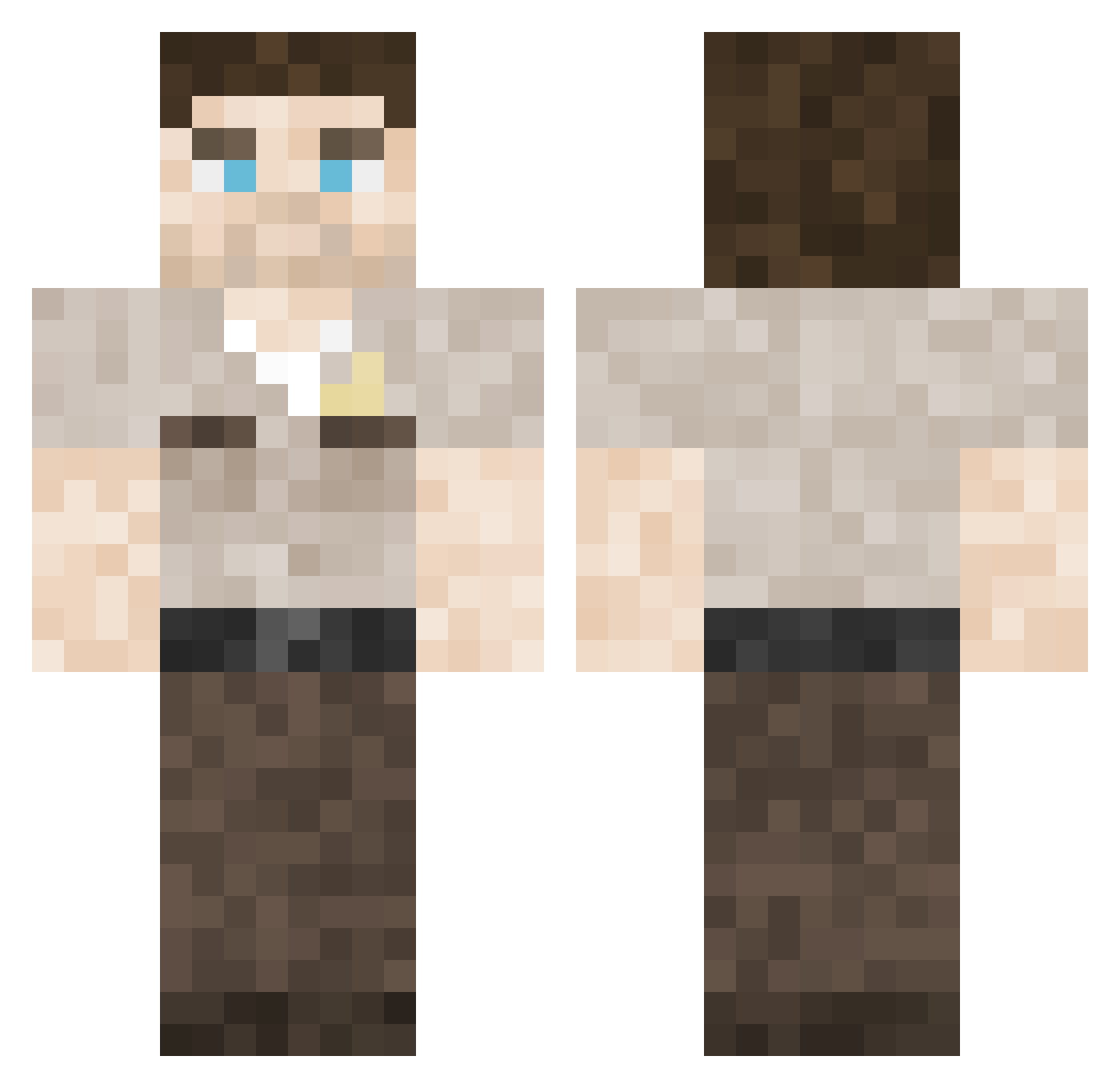 remkoNL Minecraft skin, front and back view