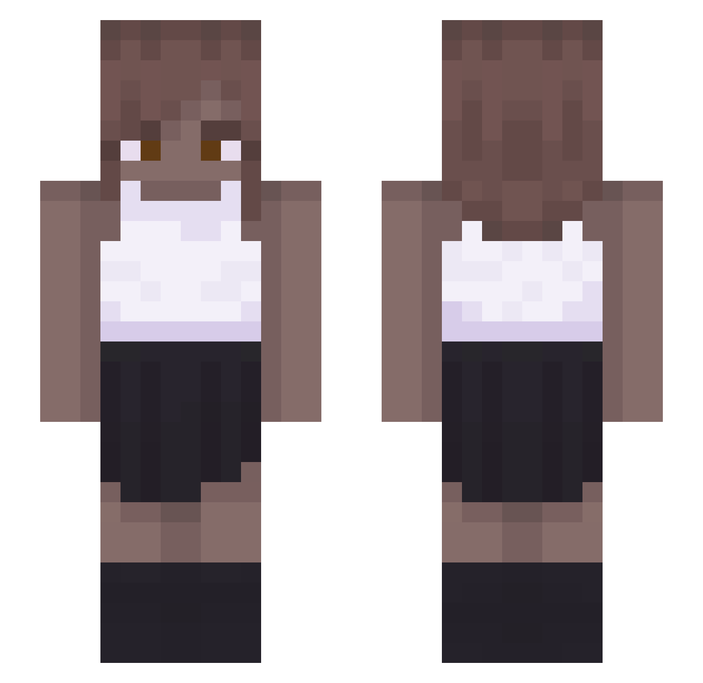 spinnyzhypr Minecraft skin, front and back view